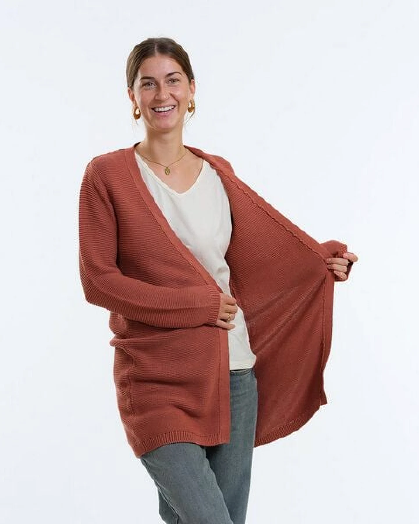 GARY MASH Long-Cardigan Alamo aus Biobaumwolle – Ansicht 3