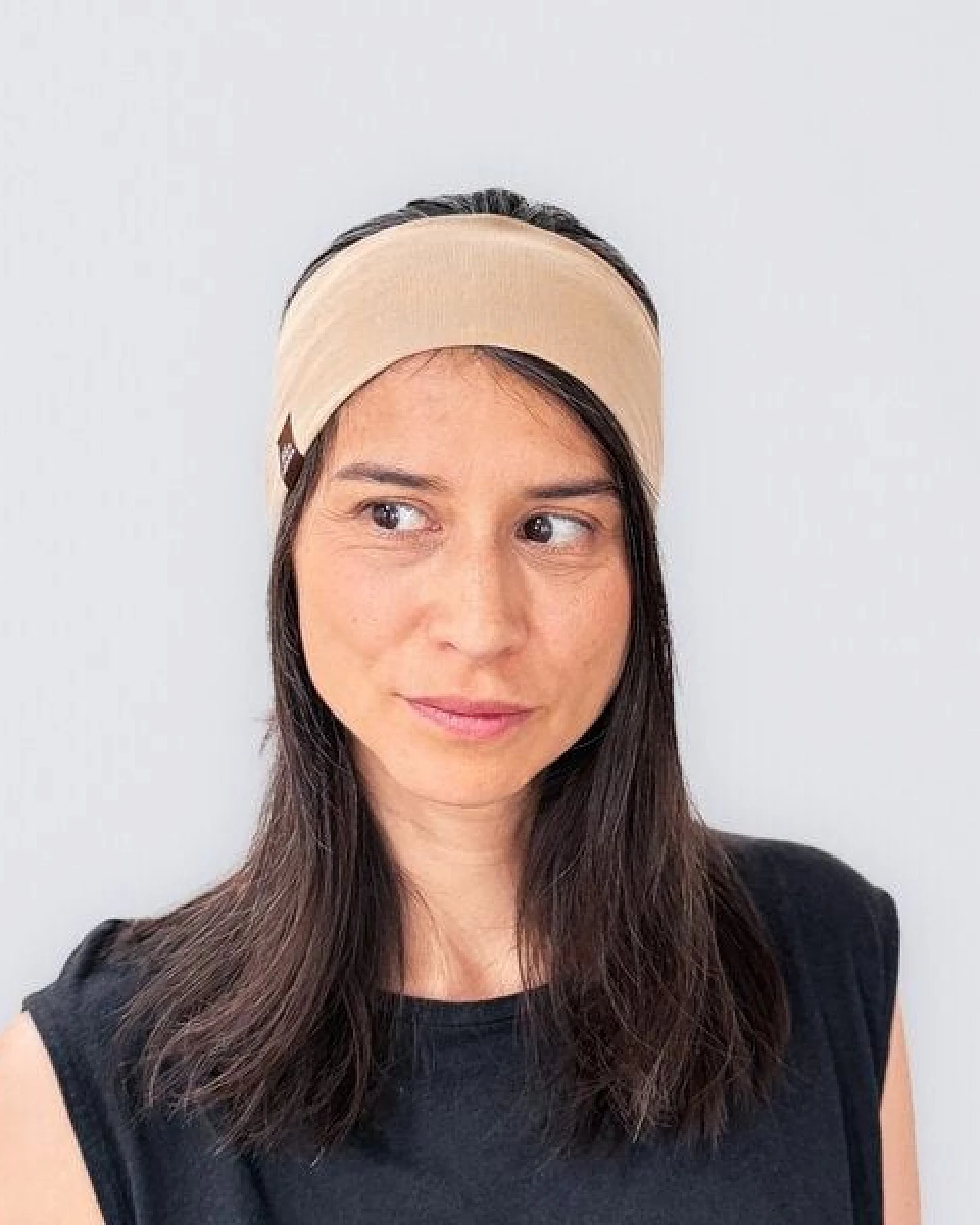 Liebe Deinen Planeten Bio Stirnband Basic - elastischer Baumwoll Jersey in vielen Farben – Ansicht 3