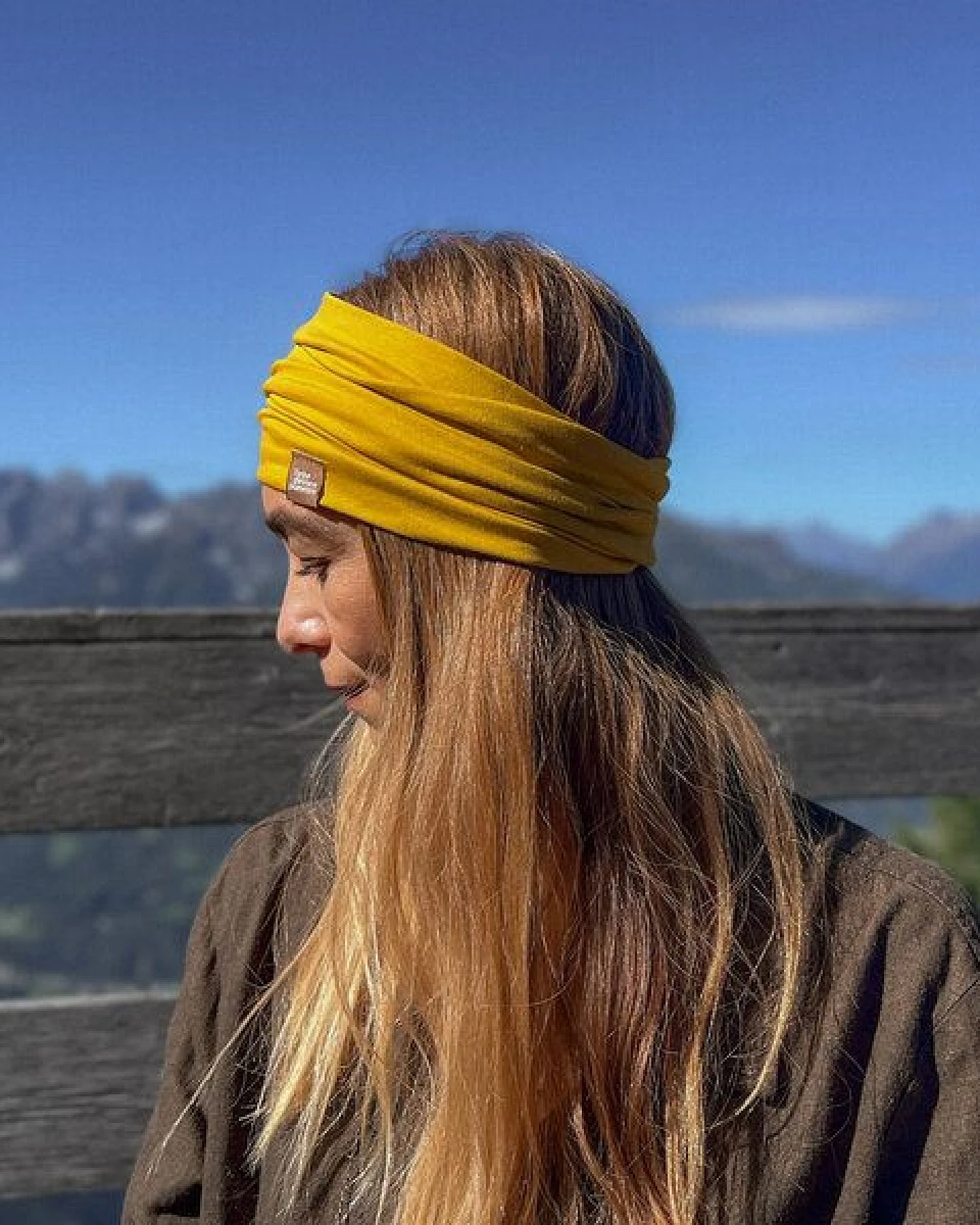 Liebe Deinen Planeten Bio breites Jersey Stirnband BASIC in vielen Farben aus elastischem Bio Baumwoll Jersey – Ansicht 3