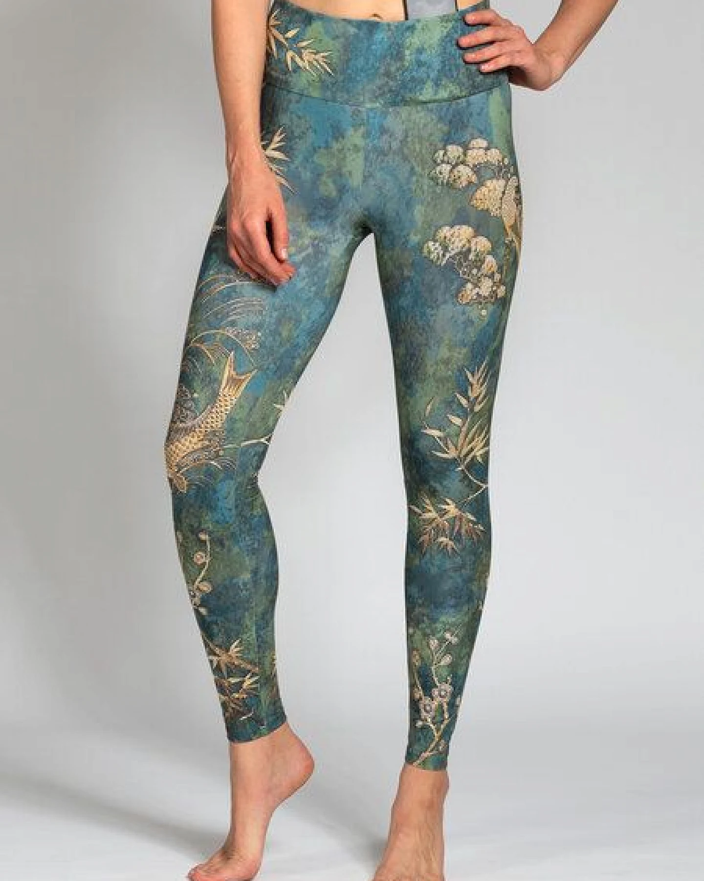 Magadi Yoga Leggings CAMO komfortables Stretchmaterial, eingearbeitete Tasche – Ansicht 2