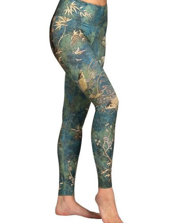 Magadi Yoga Leggings CAMO komfortables Stretchmaterial, eingearbeitete Tasche