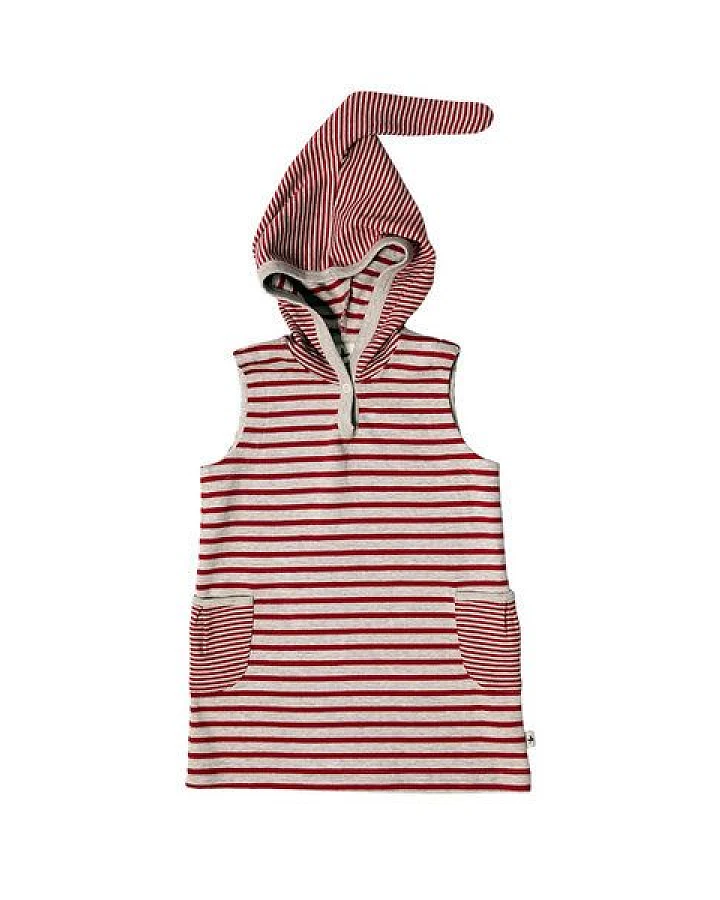 Leela Cotton Tunika Kapuzenkleid Bio-Baumwolle Kleid Oberteil