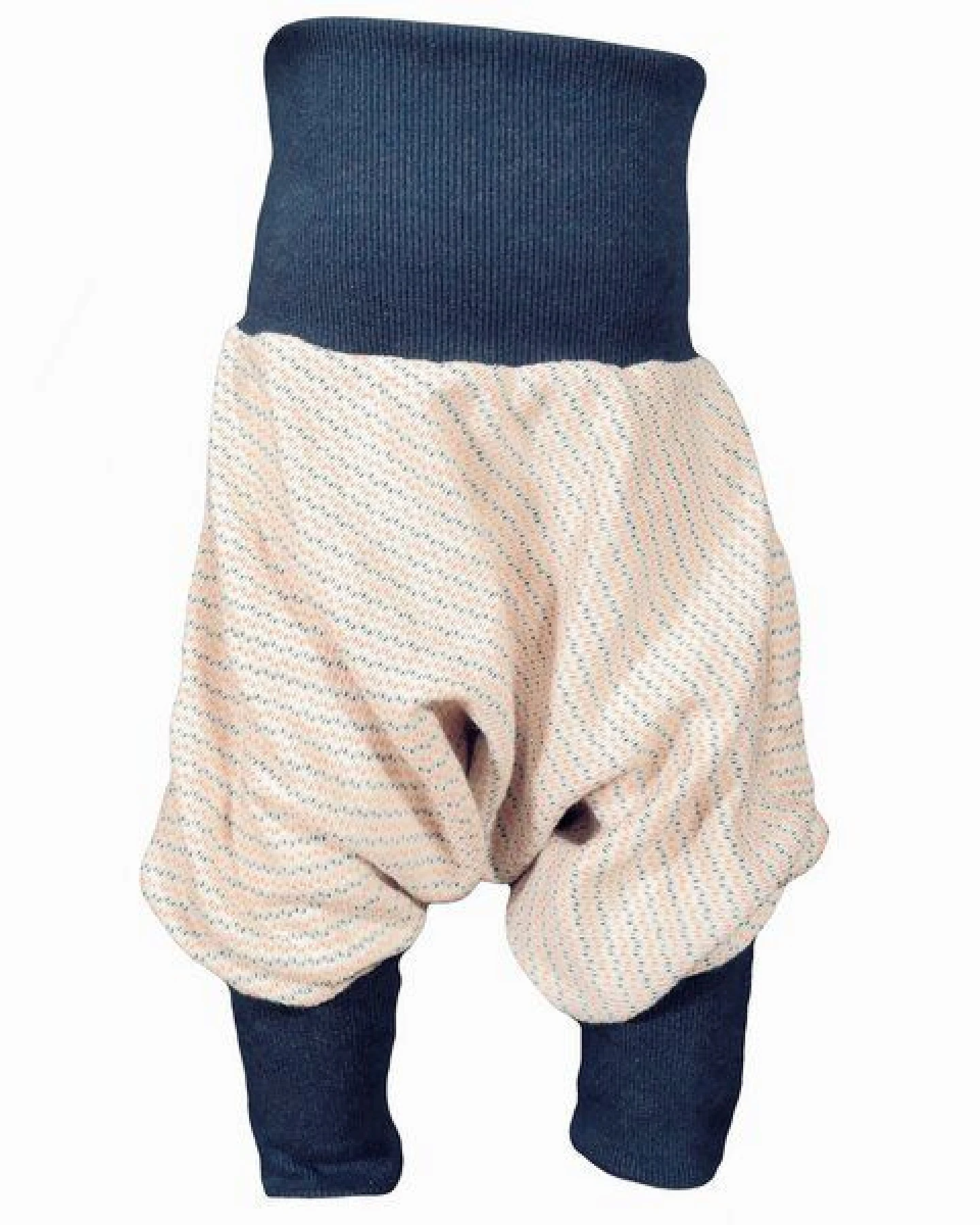 liebewicht leichte Pumphose weiß rot blau gemustert aus Biobaumwoll Sweat – Ansicht 2