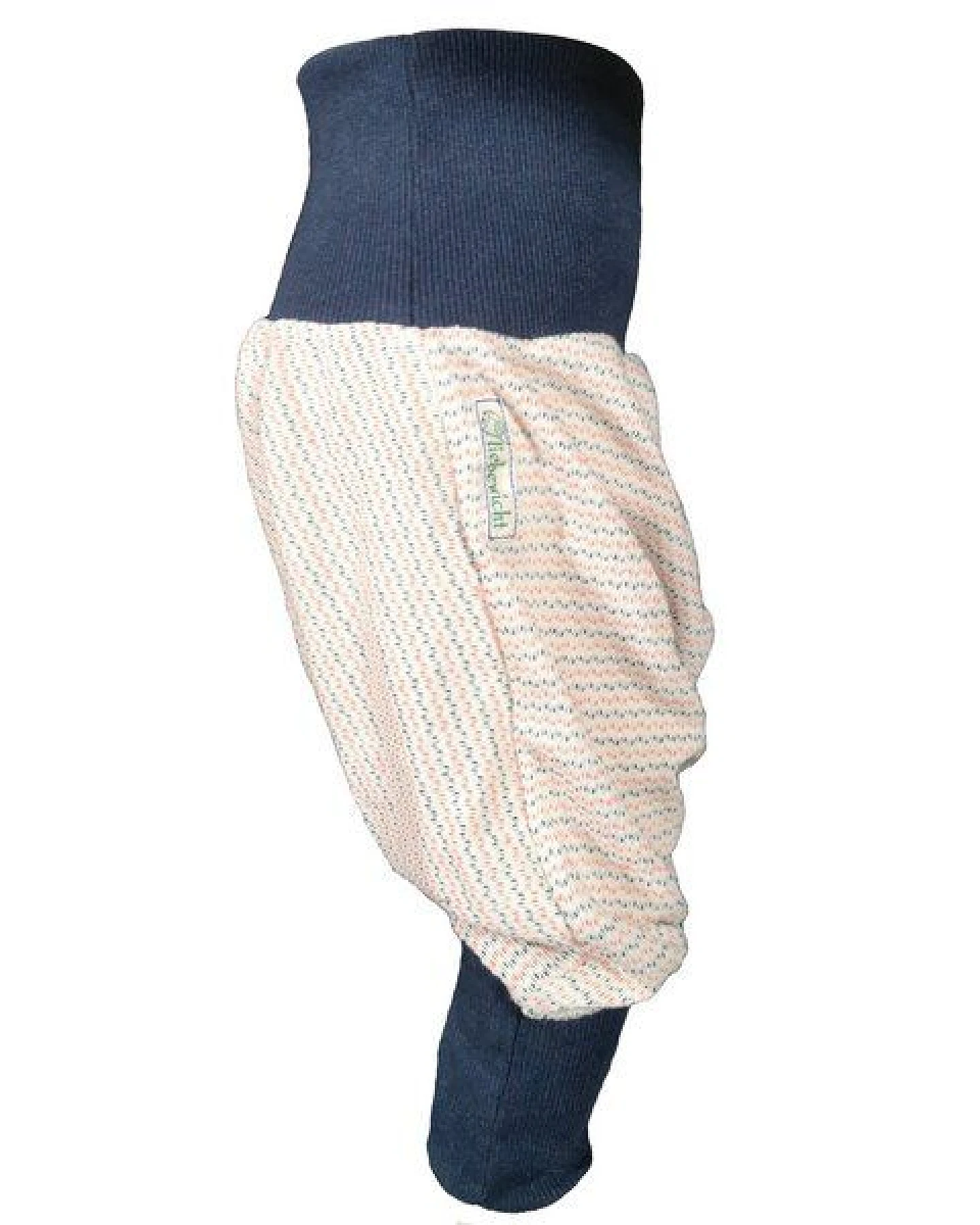 liebewicht leichte Pumphose weiß rot blau gemustert aus Biobaumwoll Sweat – Ansicht 2