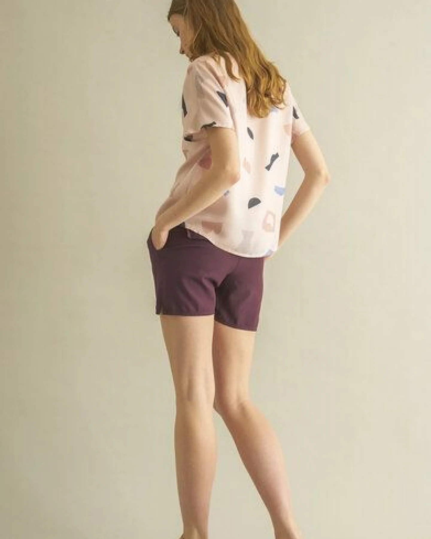 CUS Weinrote Shorts - JULIA oc-light – Ansicht 2