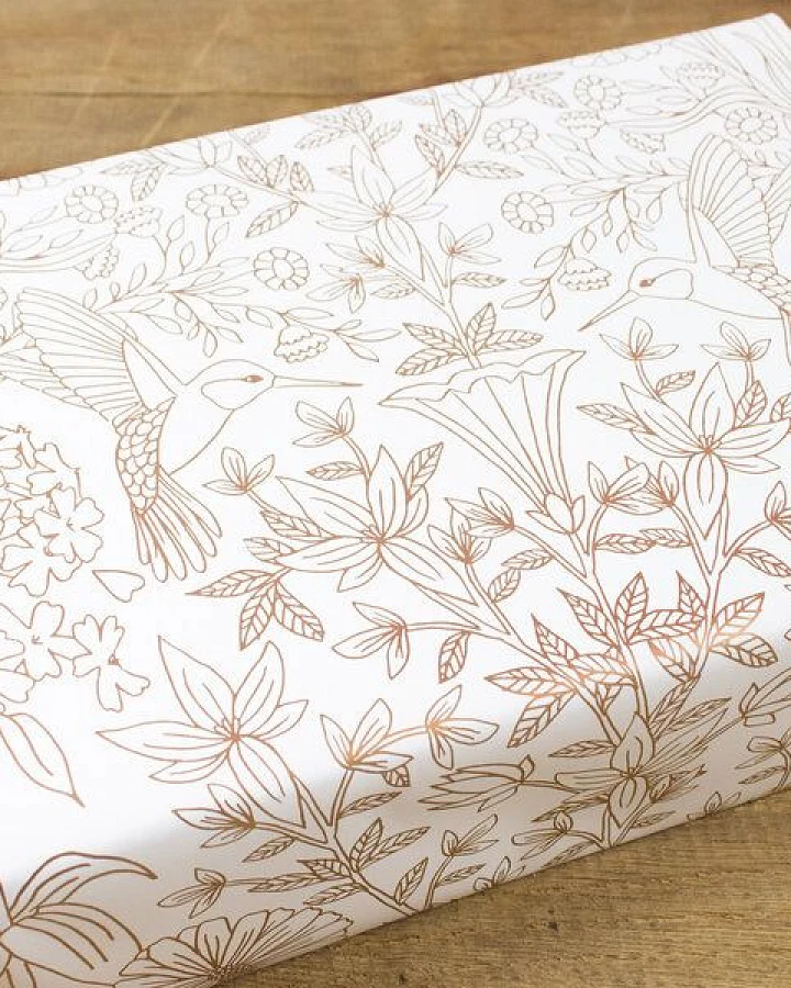 Bow & Hummingbird Geschenkpapier Flower Garden