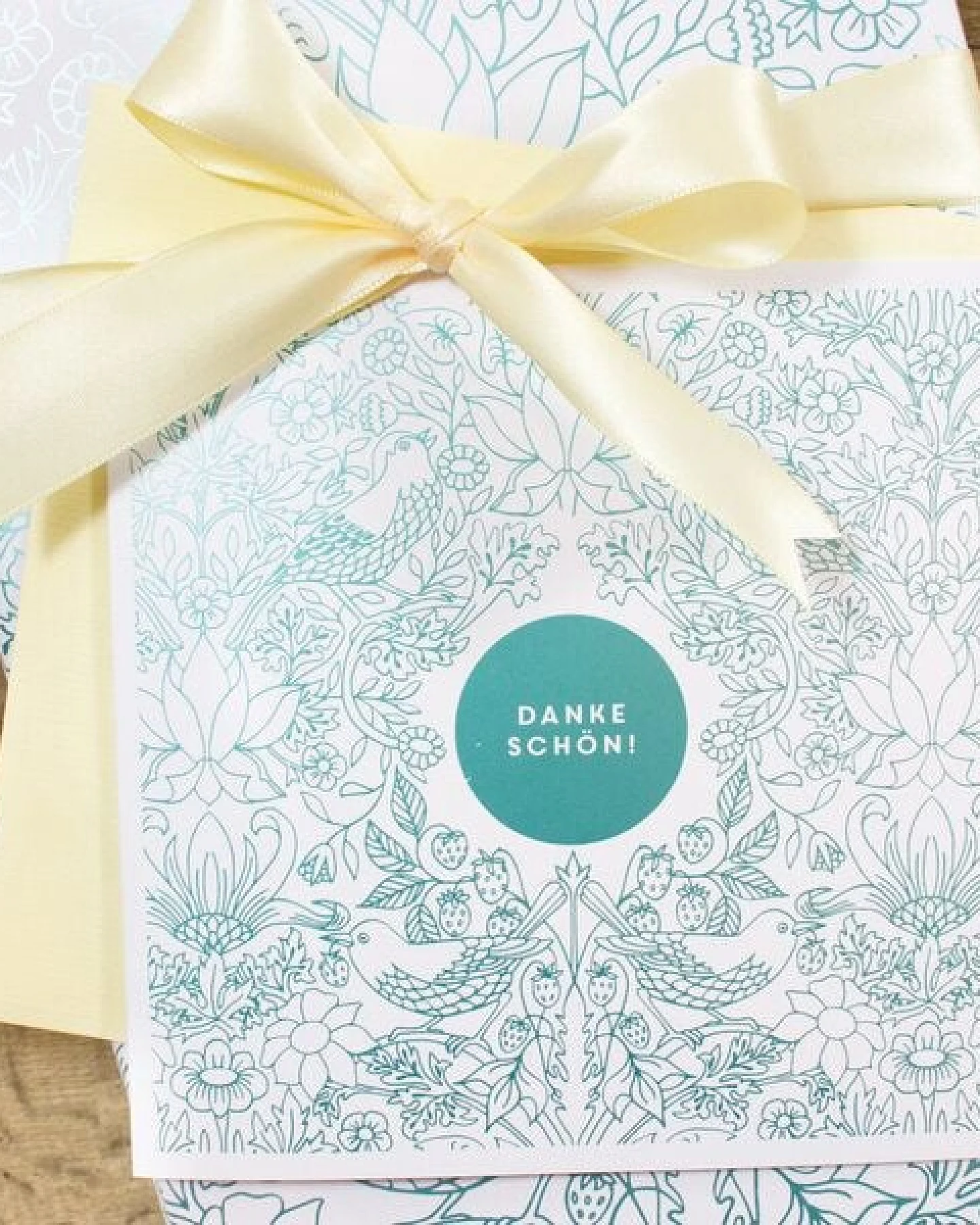Bow & Hummingbird Grußkarte Dankeschön – Ansicht 2