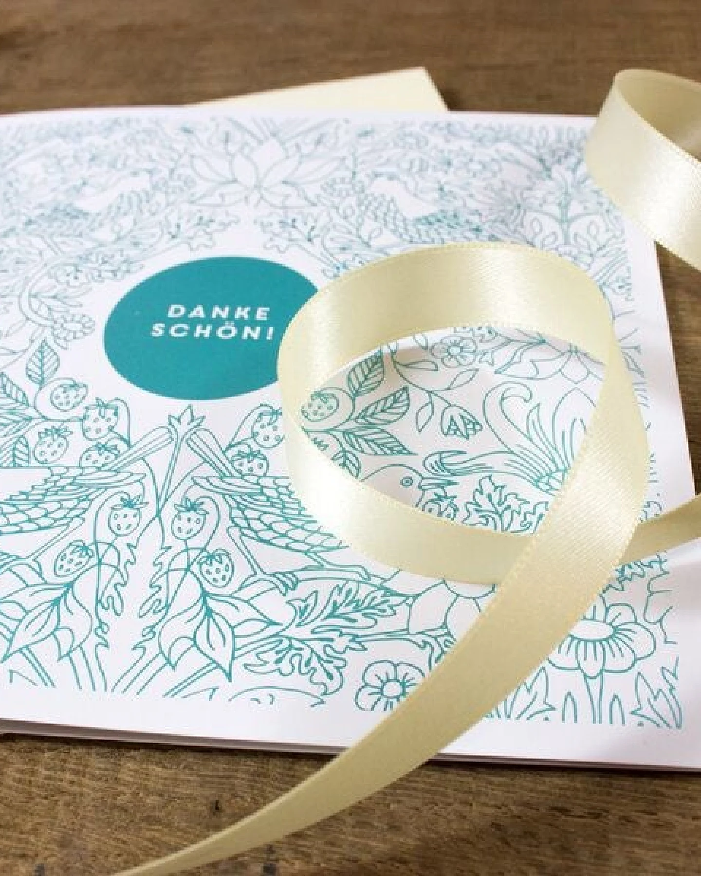 Bow & Hummingbird Grußkarte Dankeschön – Ansicht 3