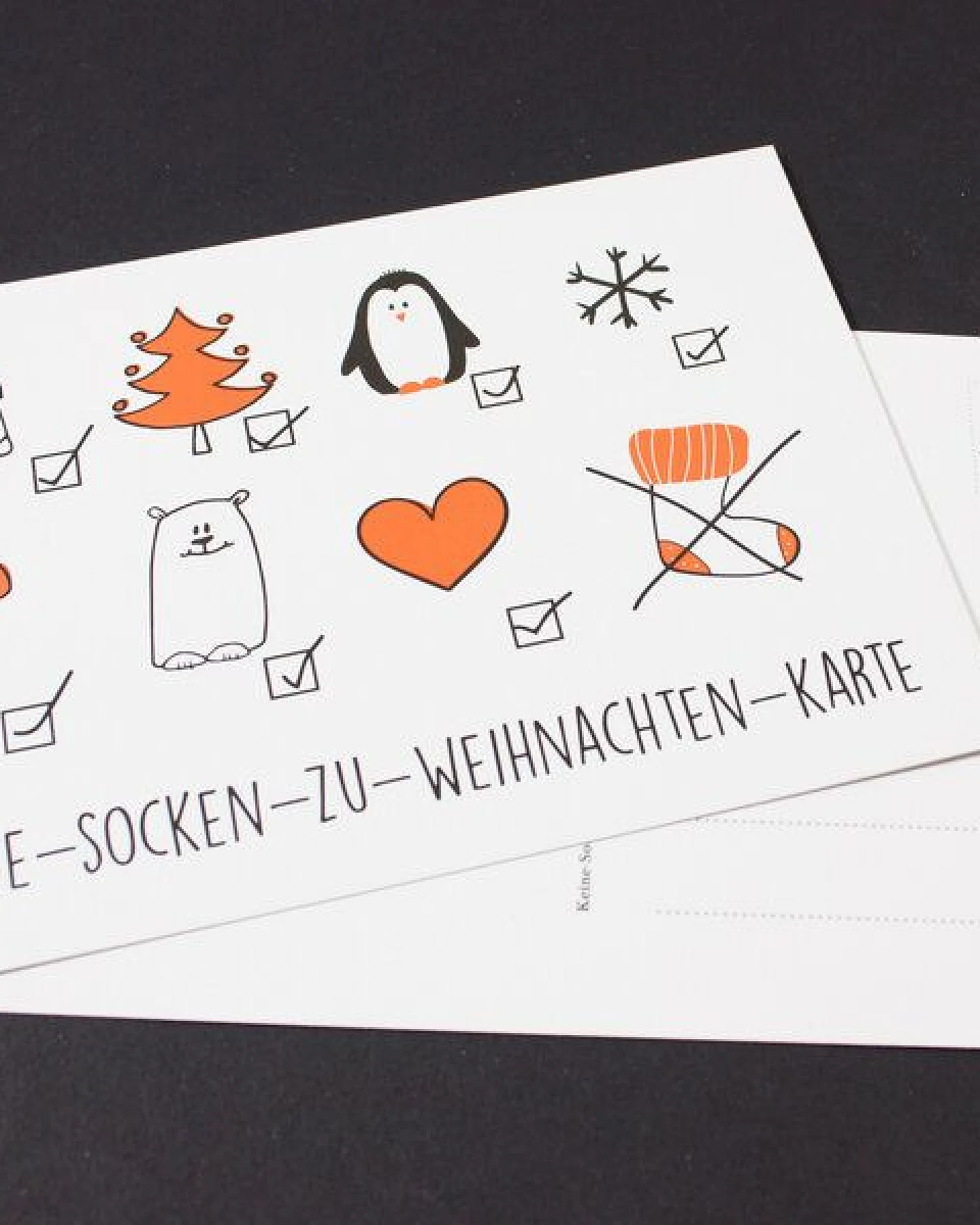 Bow & Hummingbird Postkarte "Keine-Socken-Karte" – Ansicht 2