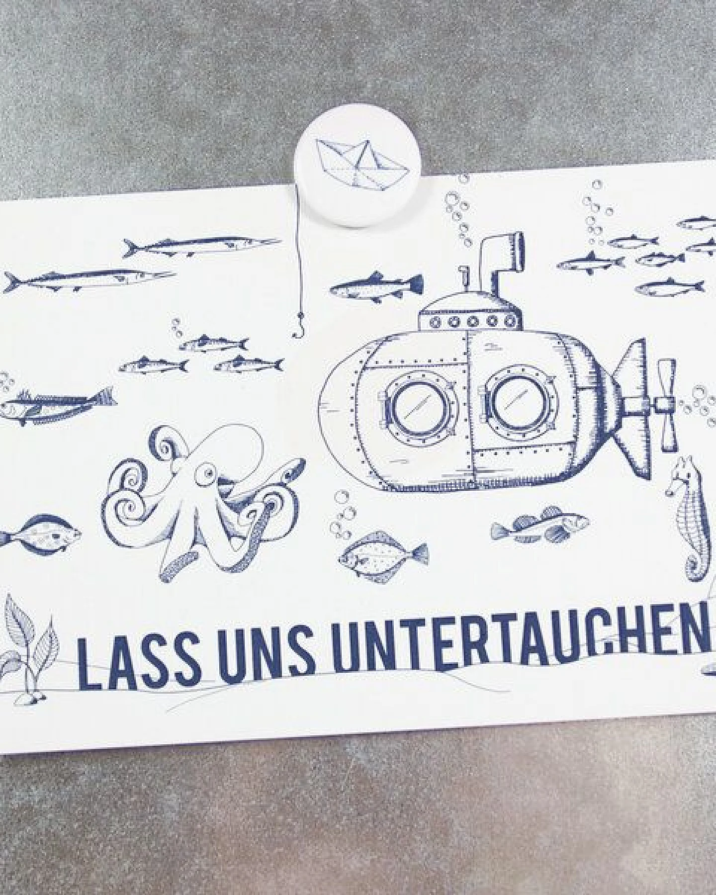 Bow & Hummingbird Postkarte Untertauchen – Ansicht 2