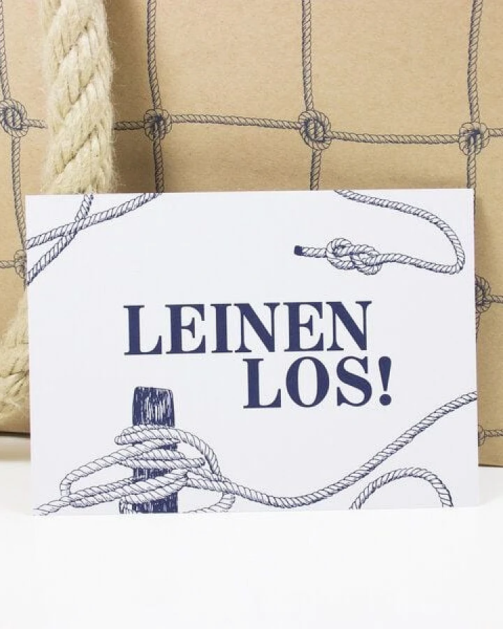 Bow & Hummingbird Postkarte Leinen los!