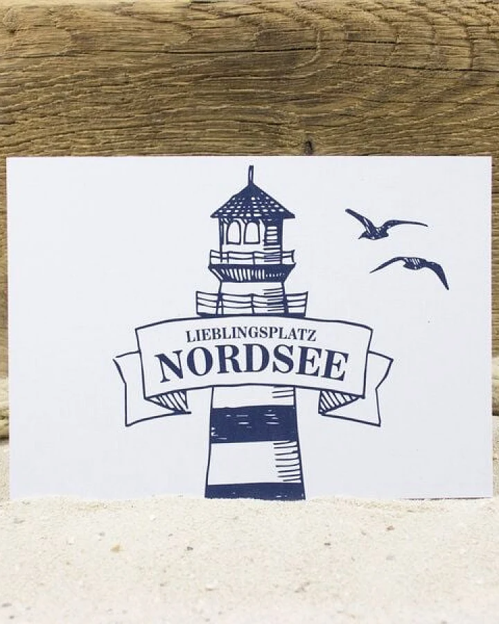 Bow & Hummingbird Postkarte Nordsee