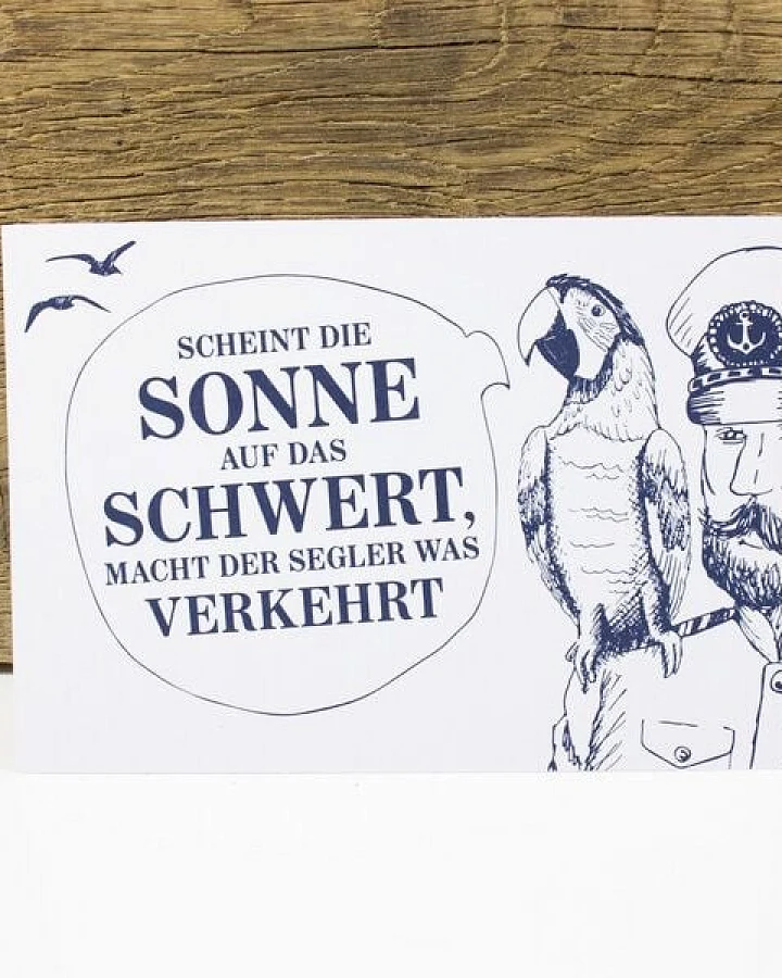 Bow & Hummingbird Postkarte "Käpt´ns Weisheit I"