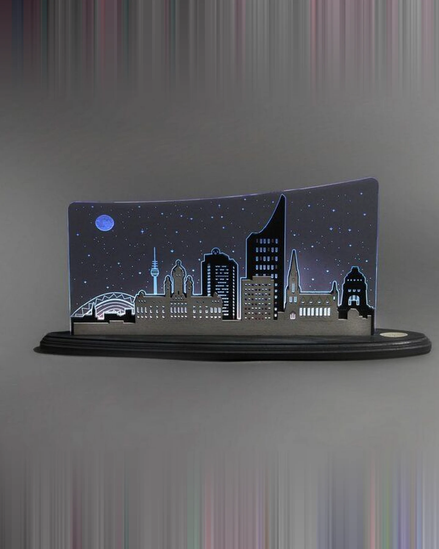 Weigla® Holzkunst Die Motivleuchte „Leipzig Panorama“ 3 D Effect – Ansicht 2