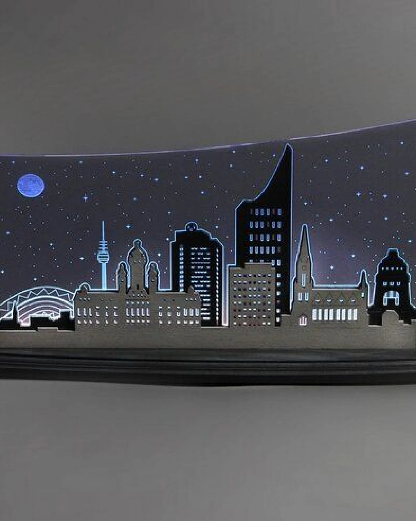 Weigla® Holzkunst Die Motivleuchte „Leipzig Panorama“ 3 D Effect – Ansicht 2