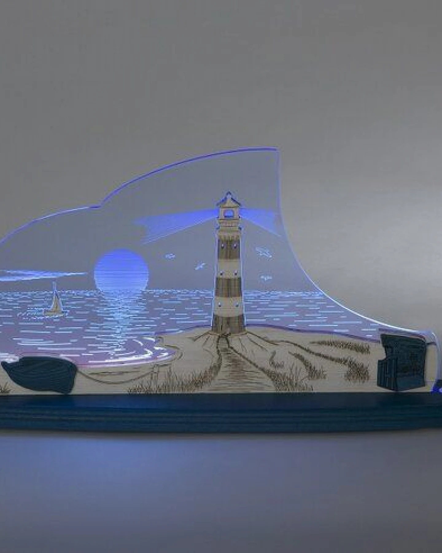 Weigla® Holzkunst Die Motivleuchte „Maritim“ 3 D Effect – Ansicht 2