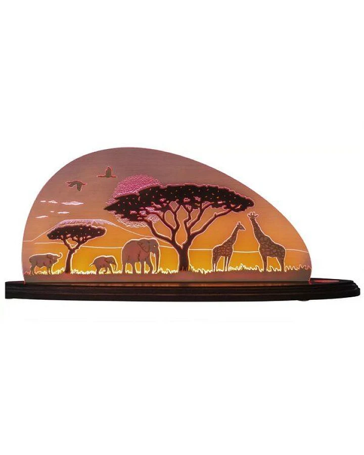 Weigla® Holzkunst Die Motivleuchte „Safari“ 3 D Effect