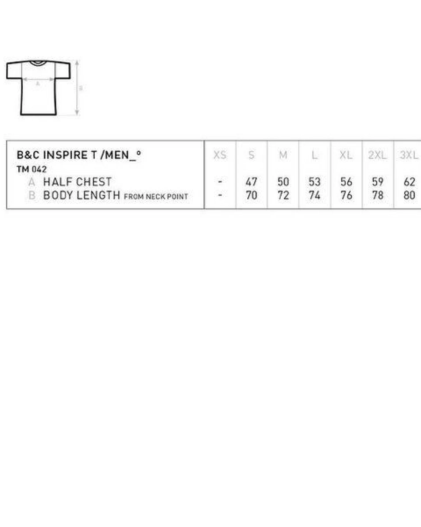 B&C Collection Inspire T-Shirt / Men / Herren Rundhals 140 gr /m² bis Größe 3XL – Ansicht 3