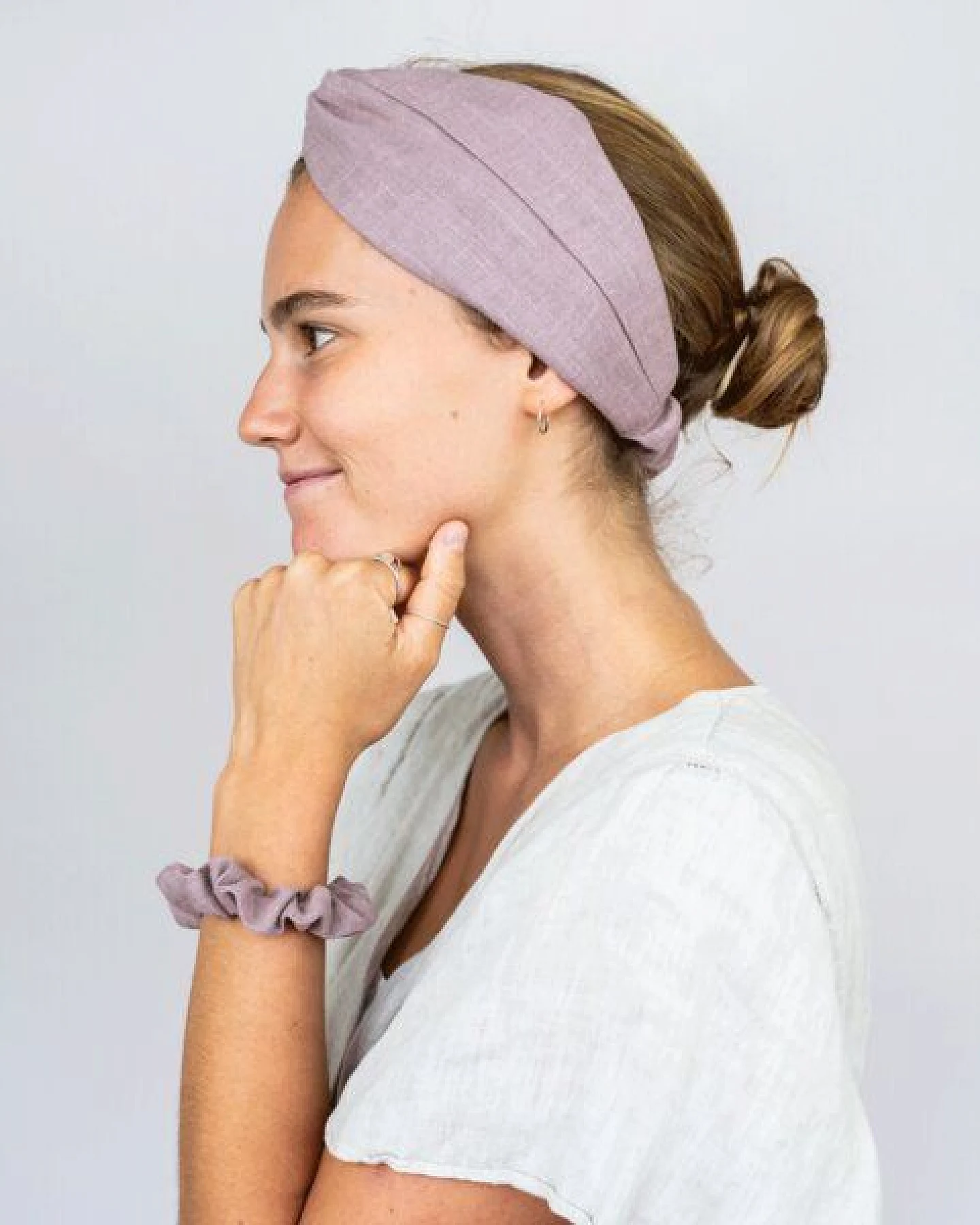 obumi Haargummi - Scrunchie aus Leinen in vielen Farben – Ansicht 3