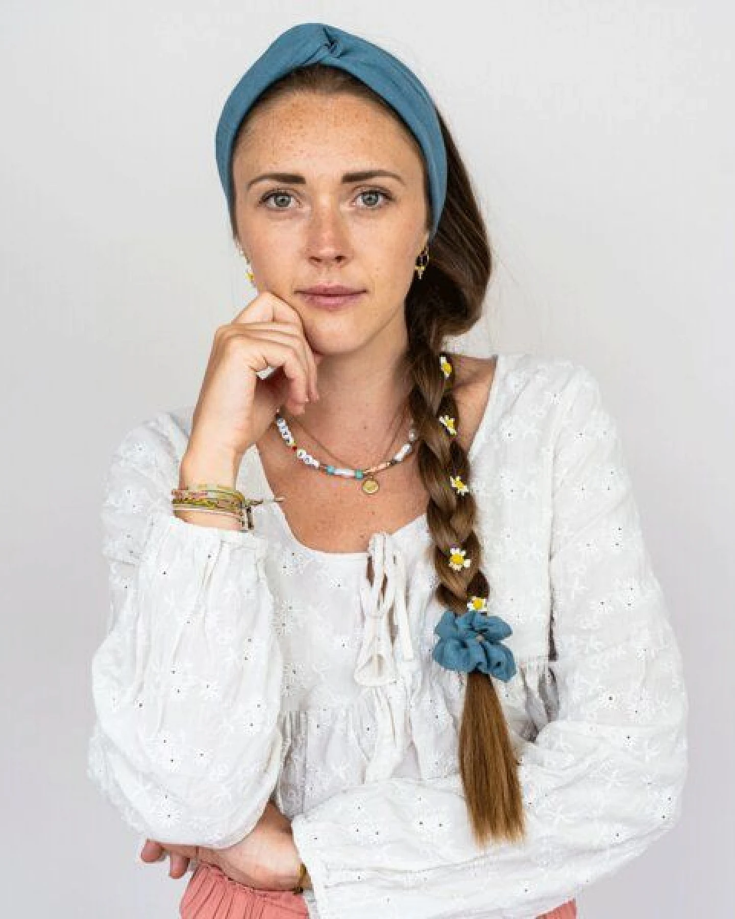 obumi Haargummi - Scrunchie aus Leinen in vielen Farben – Ansicht 3