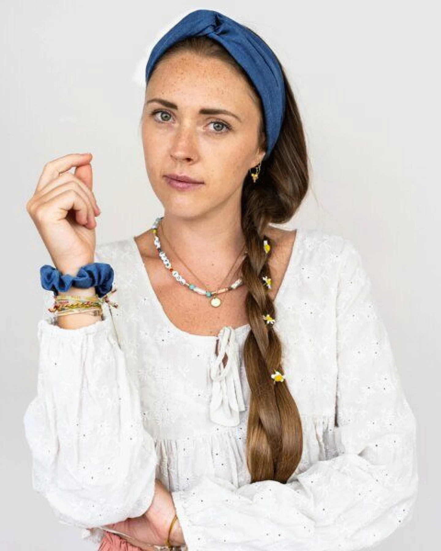 obumi Haargummi - Scrunchie aus Leinen in vielen Farben – Ansicht 2