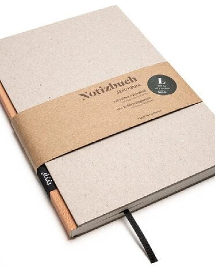 tyyp Notizbuch A5 – 100% Recyclingpapier – handmade in Germany – BerlinBook