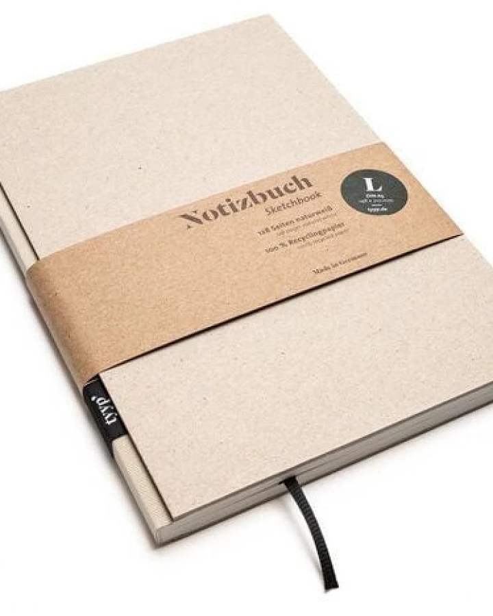 tyyp Notizbuch A5 – 100% Recyclingpapier – handmade in Germany – BerlinBook