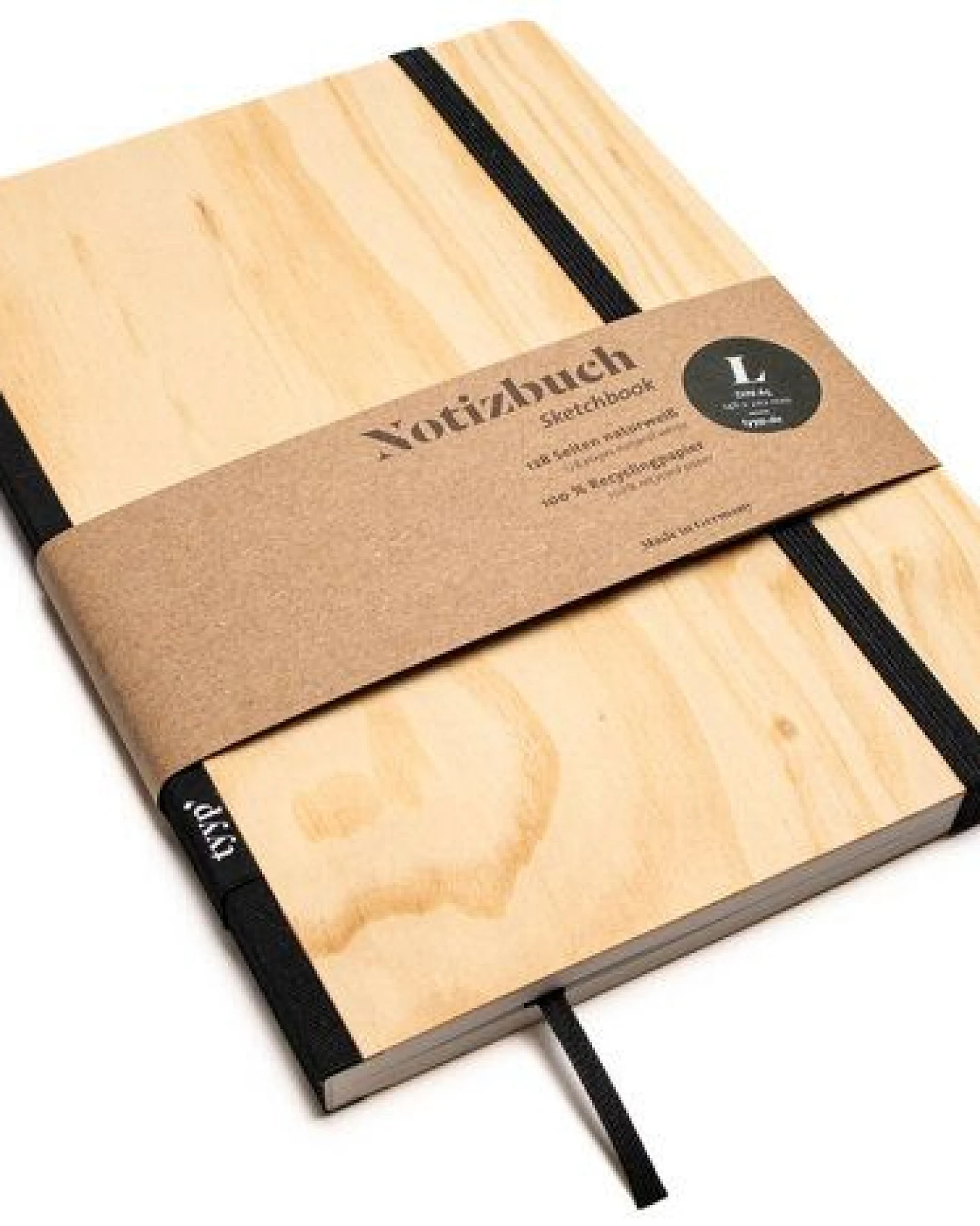 tyyp Notizbuch A5 Holz – 100% Recyclingpapier – FSC – handmade – Ansicht 4