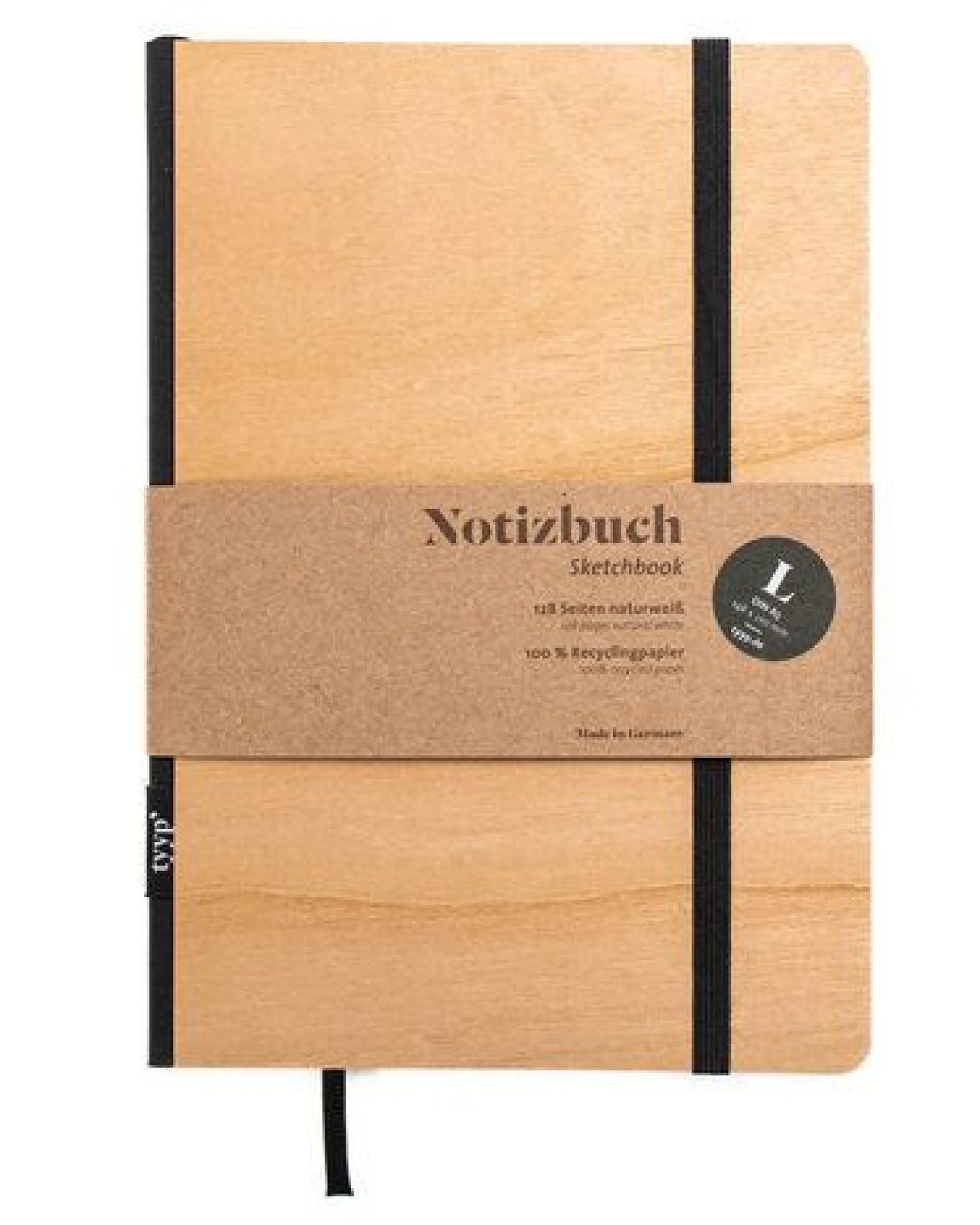 tyyp Notizbuch A5 Holz – 100% Recyclingpapier – FSC – handmade – Ansicht 2