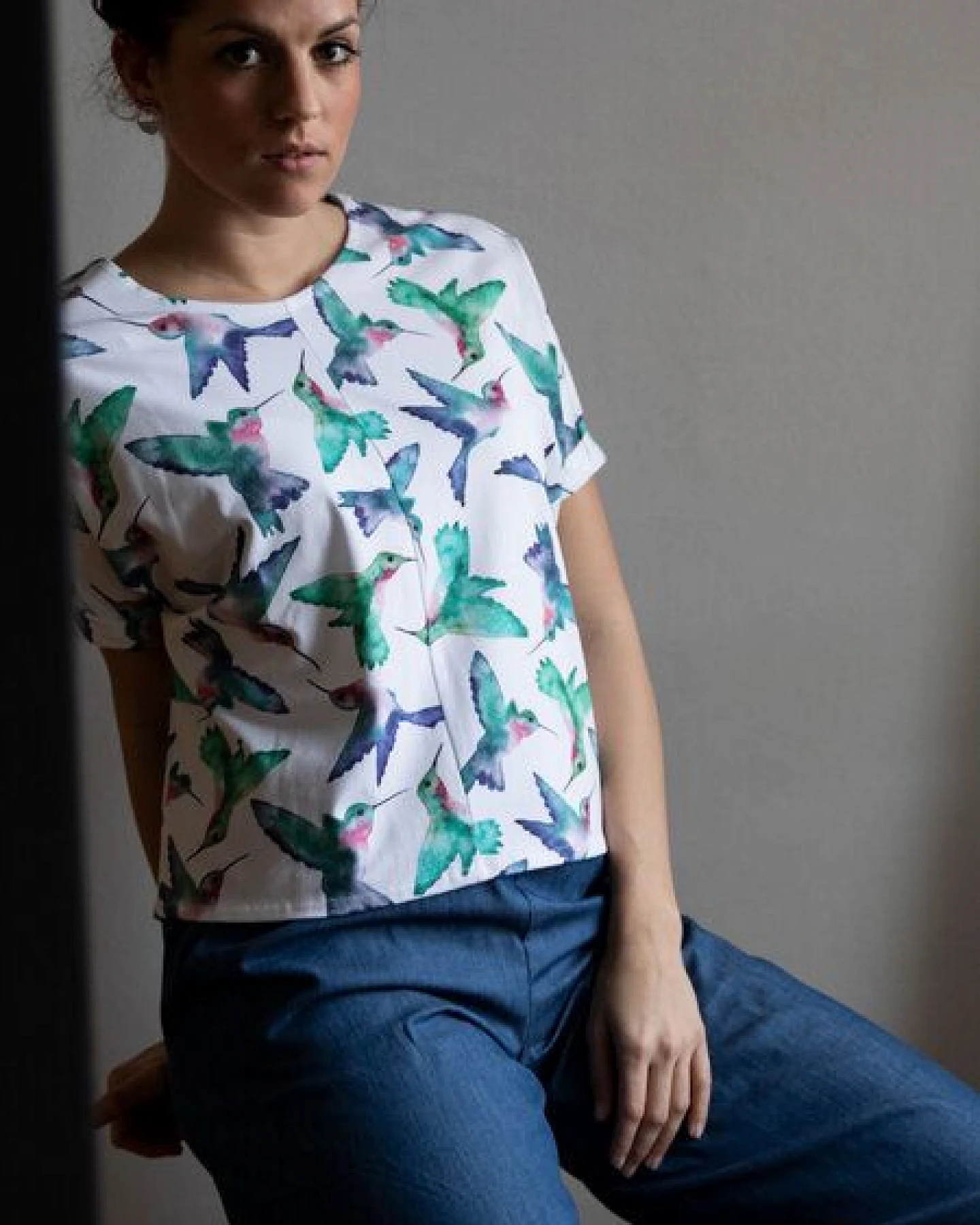 Ecostories Ladies Shirt Kolibri Leaves – Ansicht 2