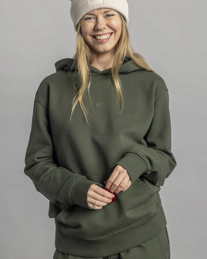 DIRTS Herren vegan Hoodie Classic Moosgrün