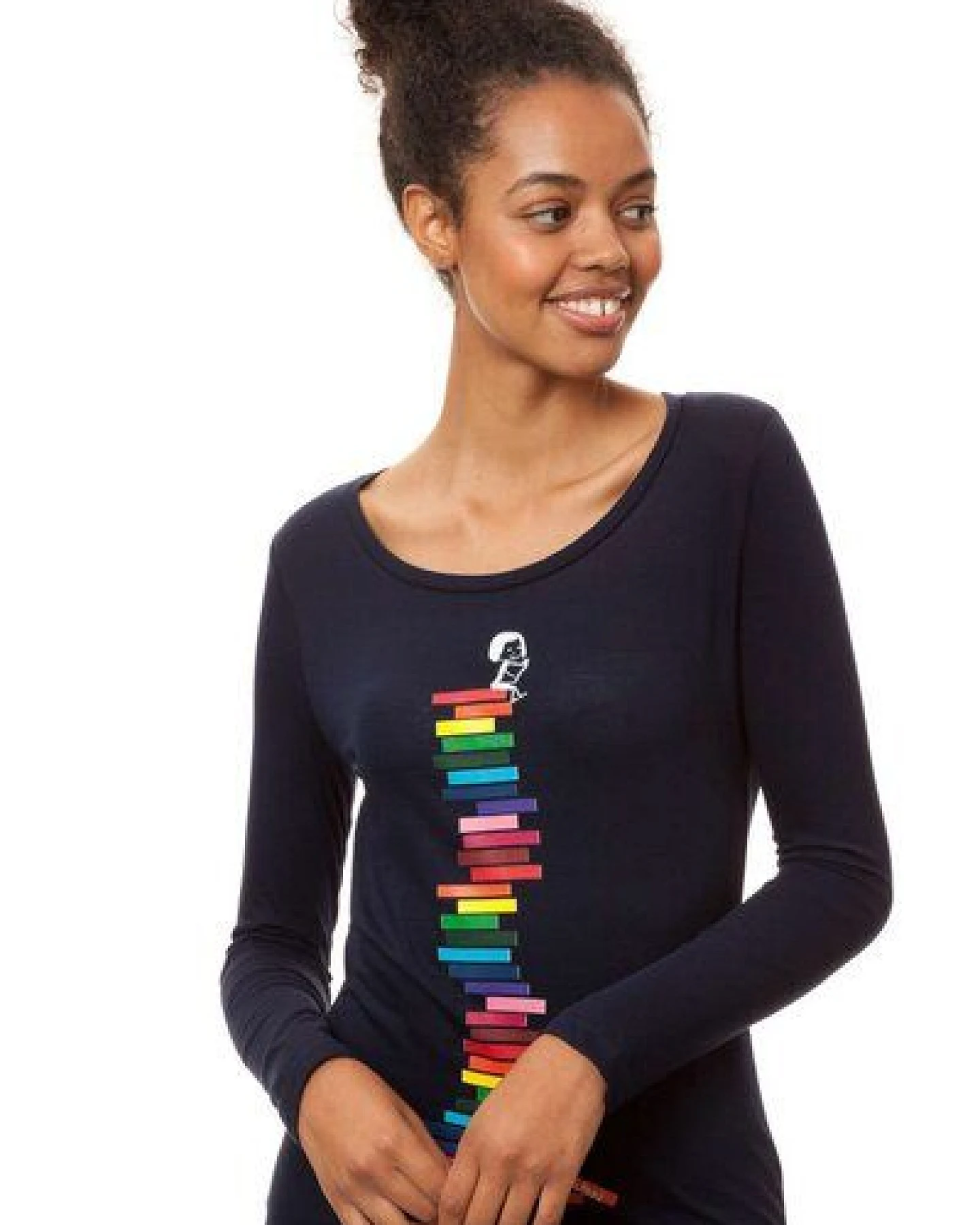 FellHerz Damen Longsleeve Books Girl Bio Fair – Ansicht 3