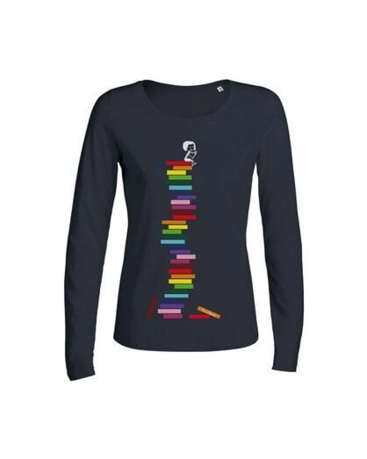 FellHerz Damen Longsleeve Books Girl Bio Fair – Ansicht 4