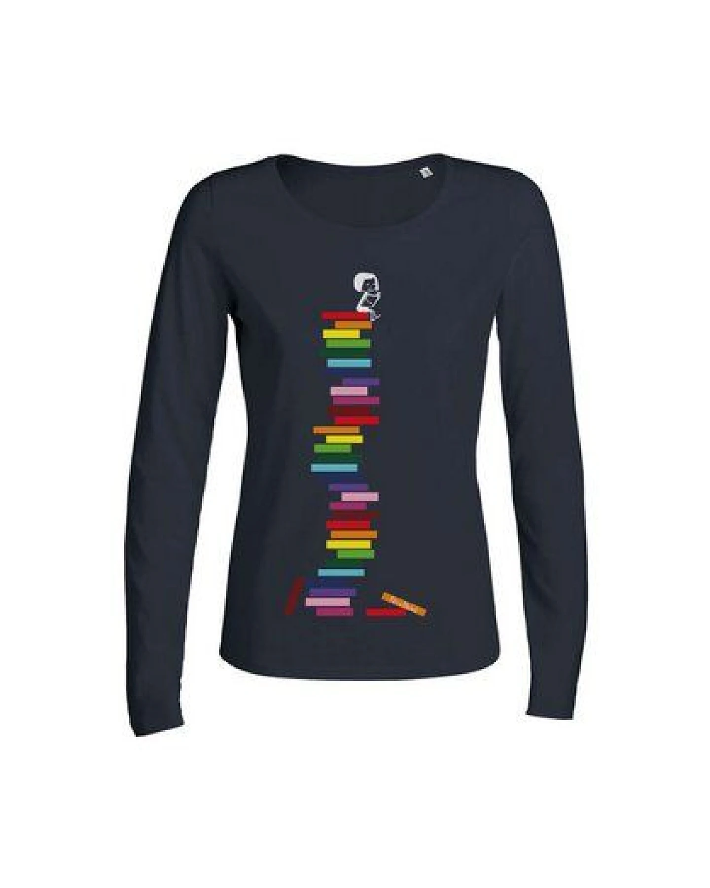 FellHerz Damen Longsleeve Books Girl Bio Fair – Ansicht 4