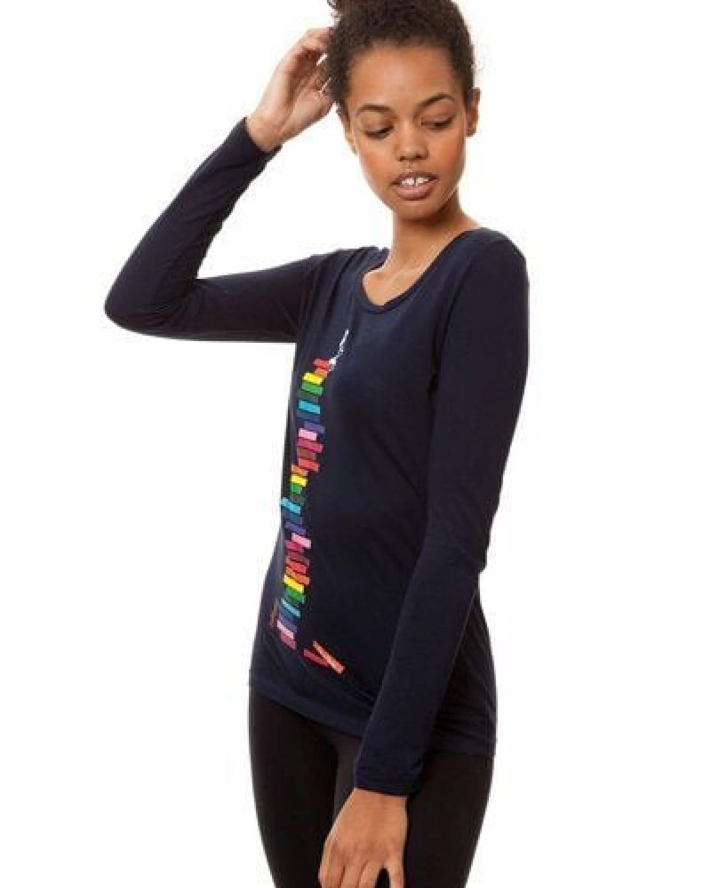 FellHerz Damen Longsleeve Books Girl Bio Fair – Ansicht 2