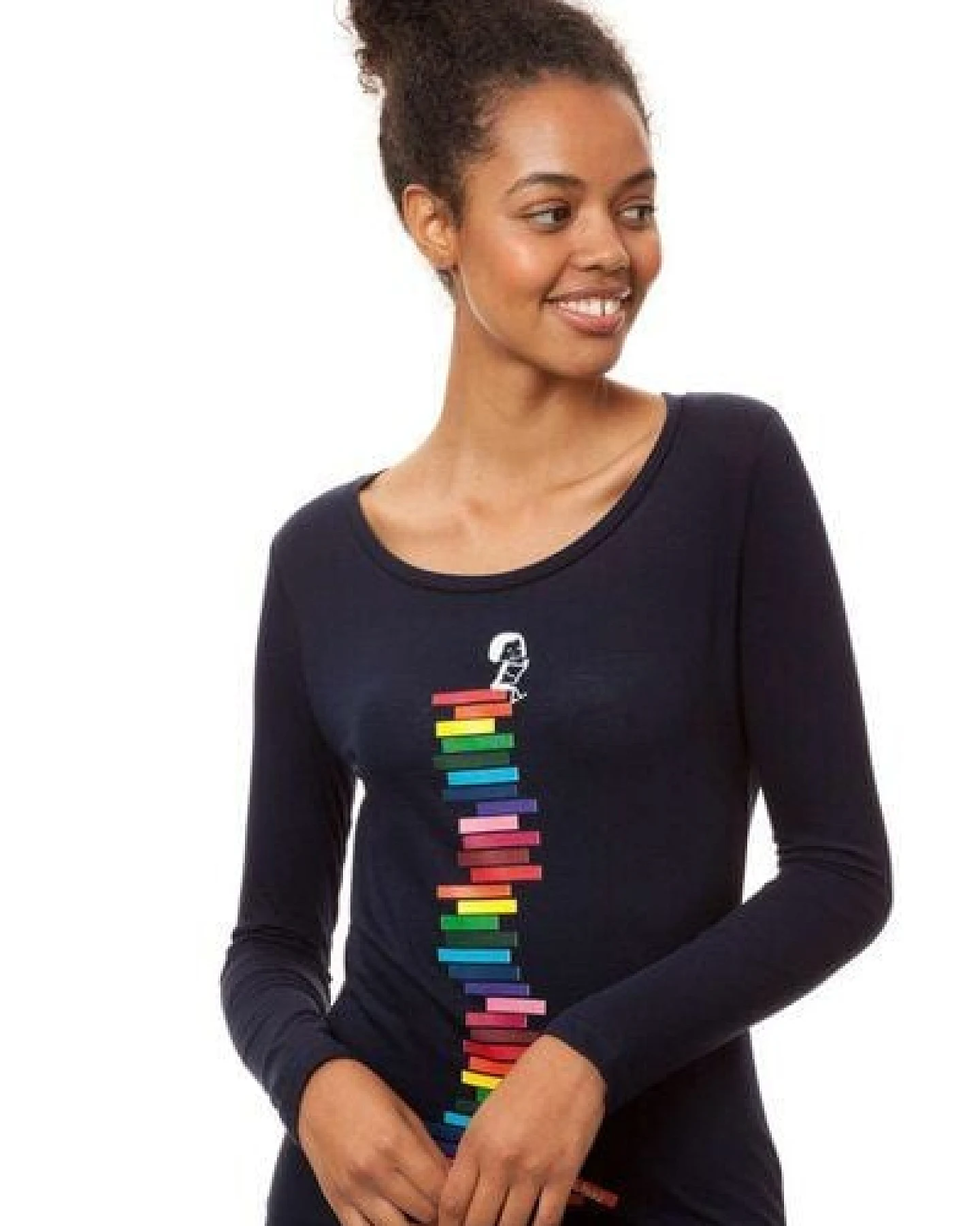 FellHerz Damen Longsleeve Books Girl Bio Fair – Ansicht 3