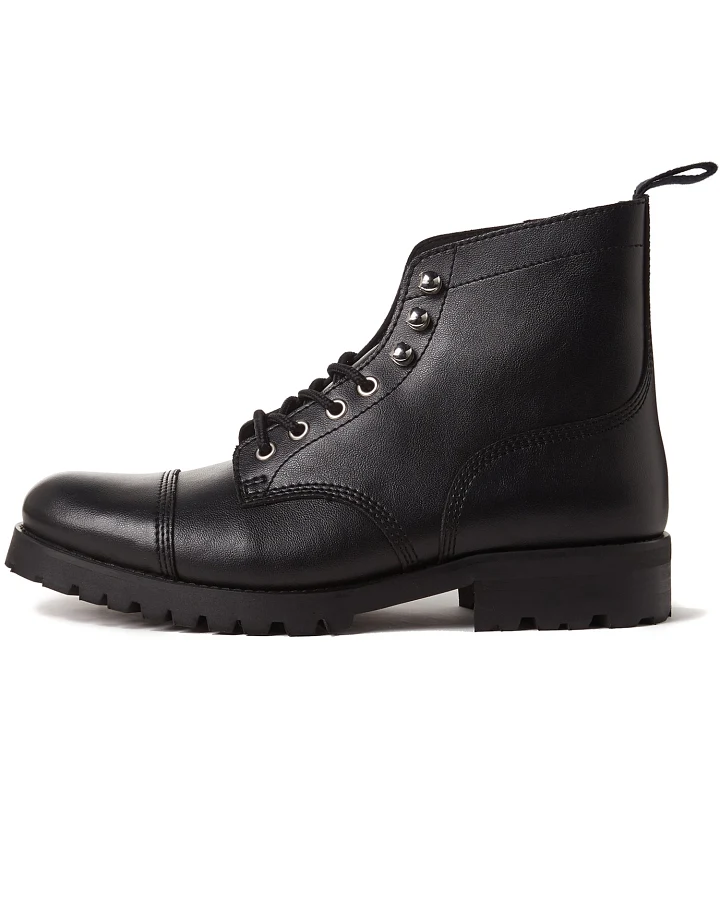 Will's Vegan Store Damen vegan Stiefel Wide Fit Schwarz