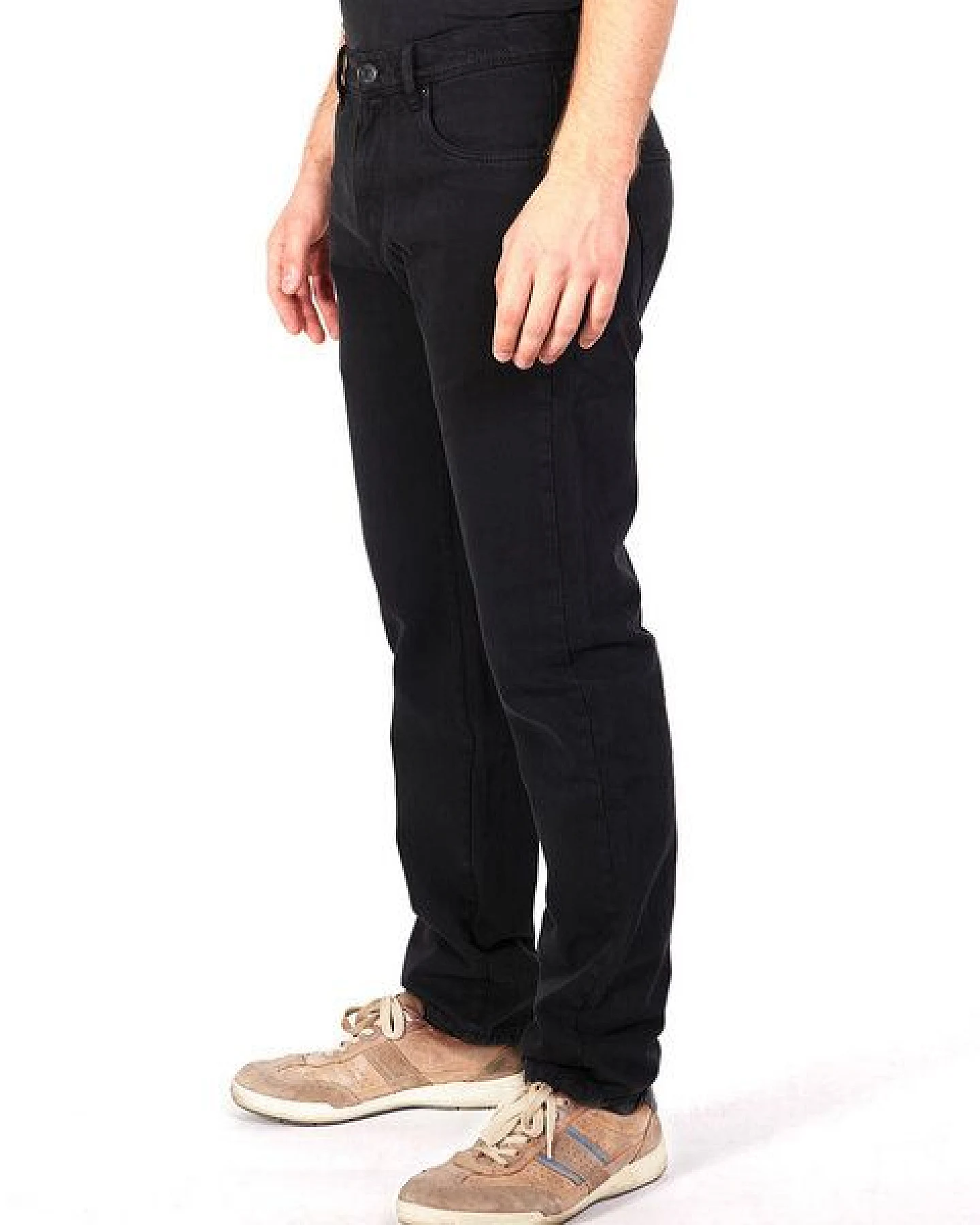 fairjeans schwarze basic Jeans REGULAR BLACK aus 100% Bio-Baumwolle ohne Elastan – Ansicht 2