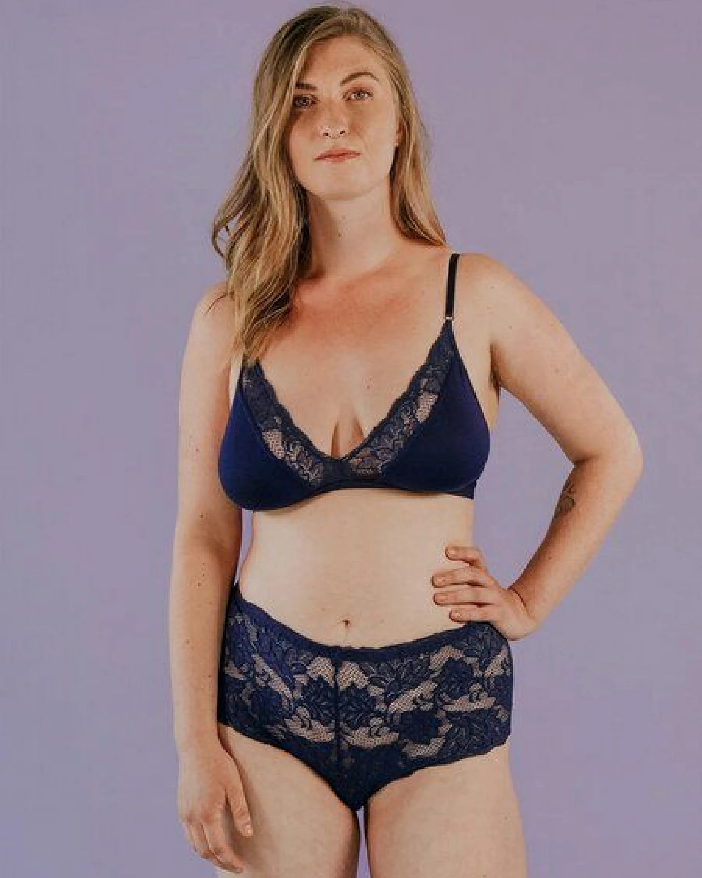 erlich textil Clara bügelloses Bustier mit Spitze und weichem Modal, made in Europe – Ansicht 3