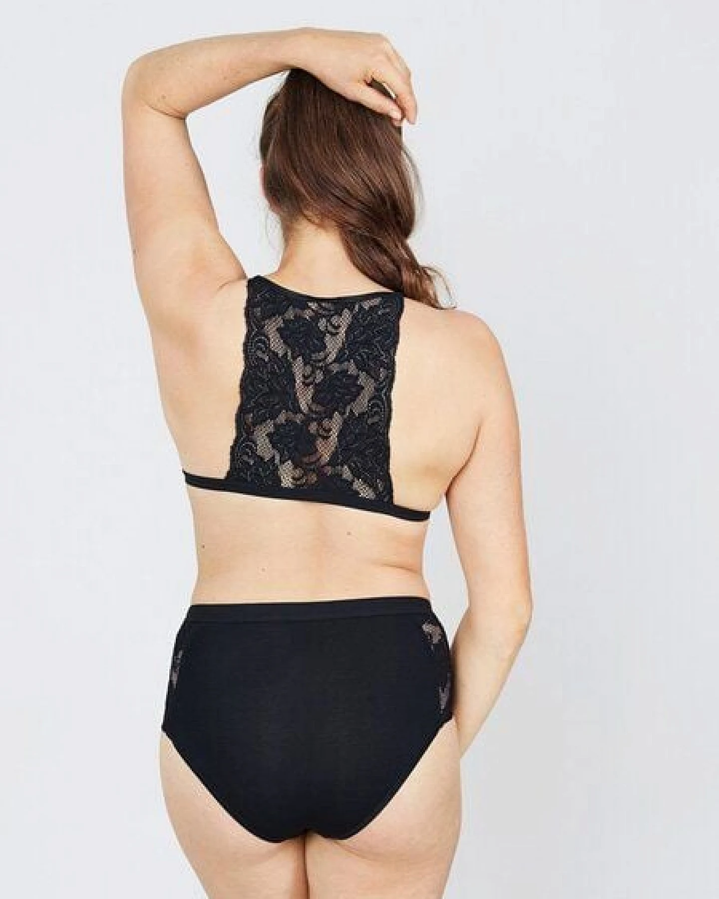 erlich textil Mathilda bügelloses Bustier mit Spitze aus weichem Modal, made in Europe – Ansicht 4