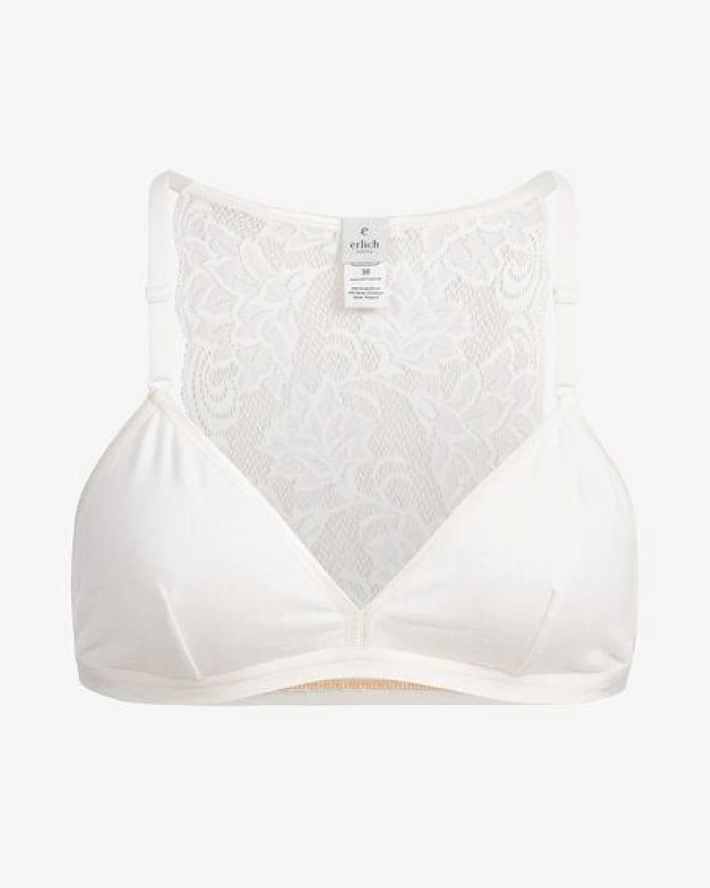 erlich textil Mathilda bügelloses Bustier mit Spitze aus weichem Modal, made in Europe – Ansicht 4