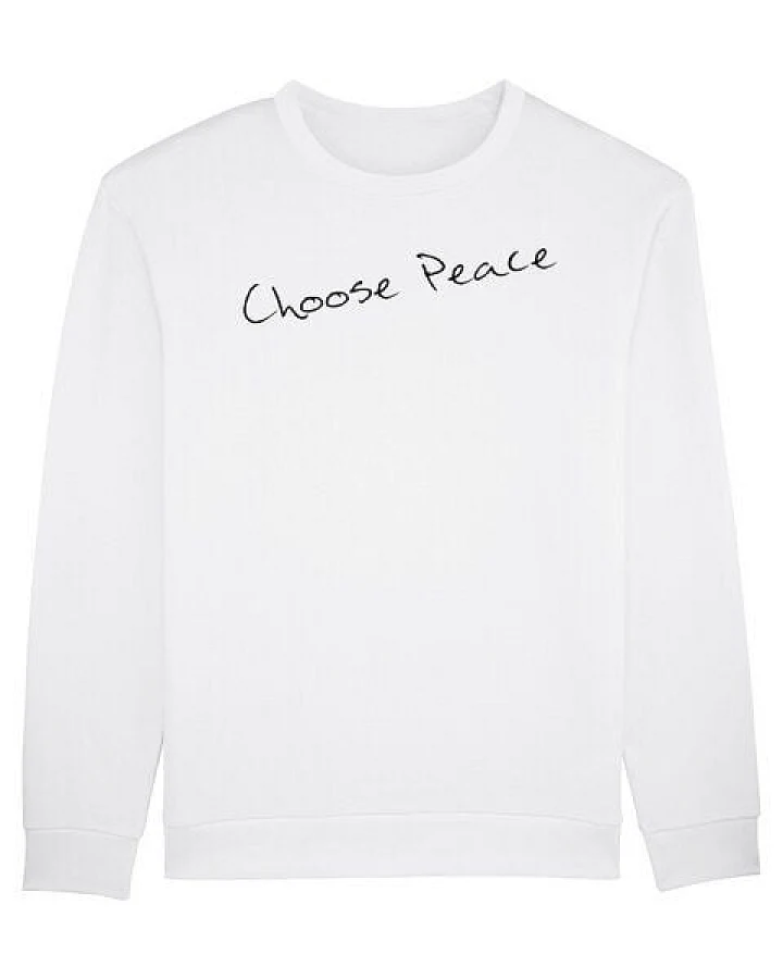 Human Family Bio Unisex Sweatshirt - Smooth "Choose Peace"