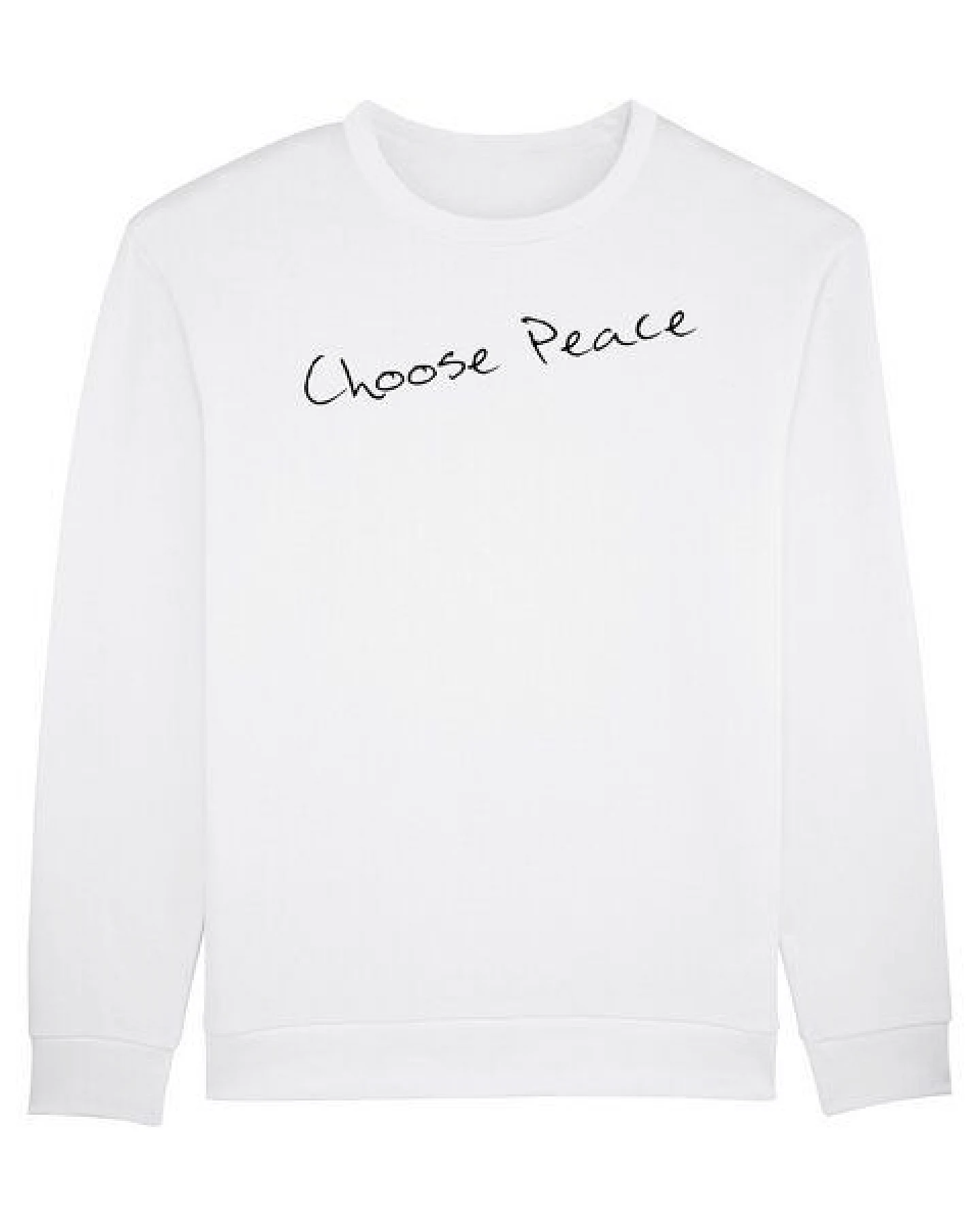 Human Family Bio Unisex Sweatshirt - Smooth "Choose Peace" aus Bio-Baumwolle – Ansicht 3