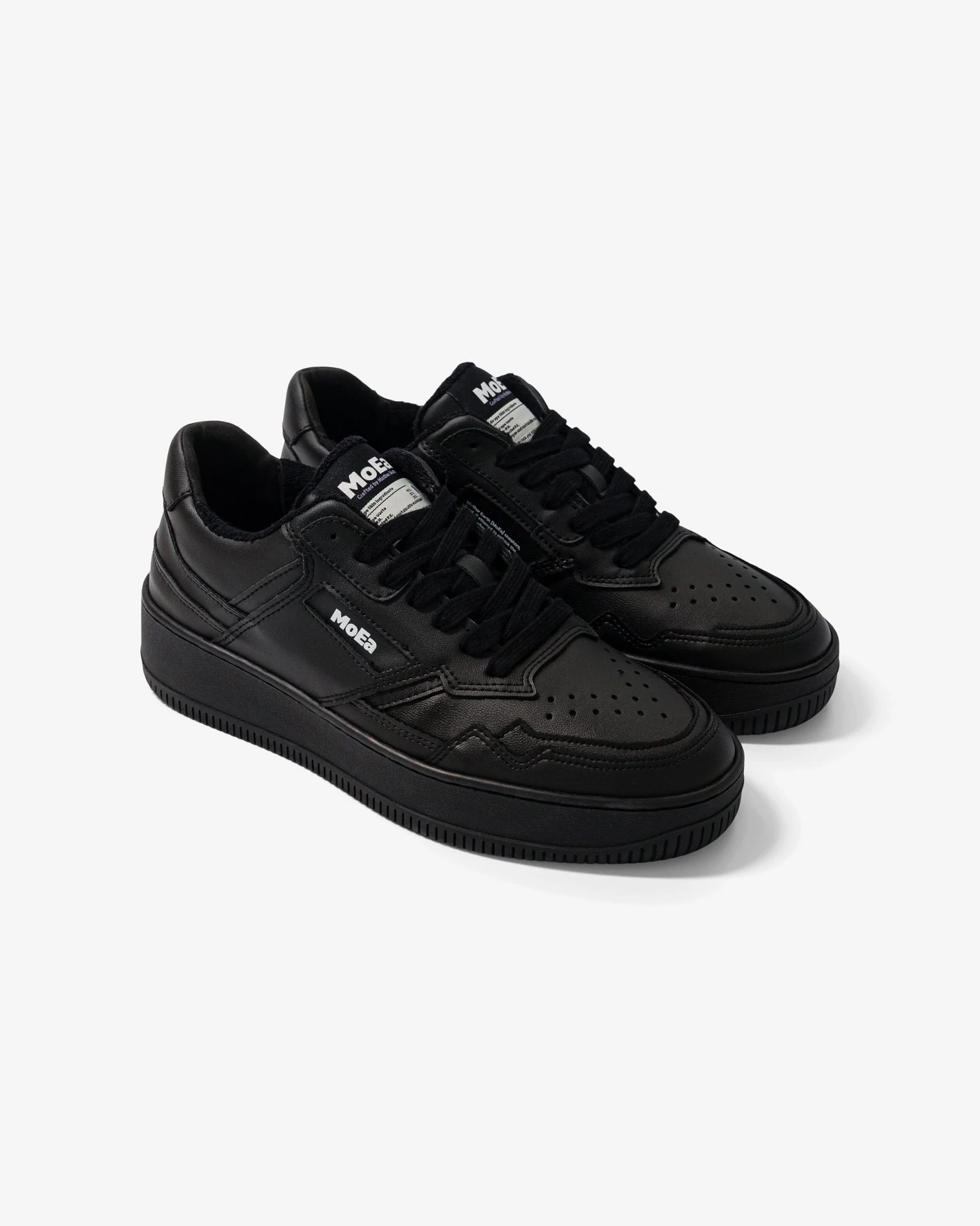 MoEa Herren vegan Sneaker Gen1 Voll Schwarz – Ansicht 2