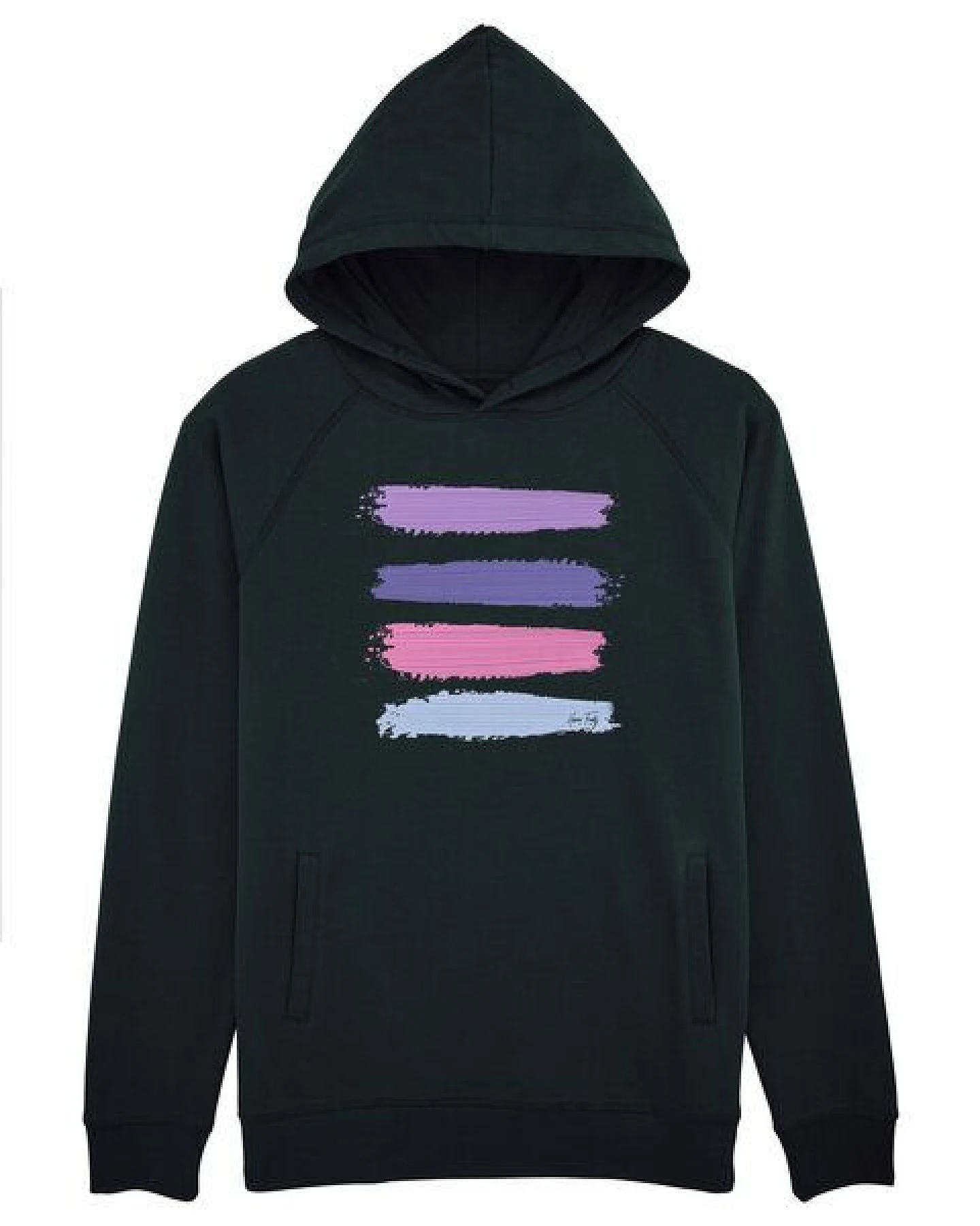 Human Family Leichter Unisex Hoodie - "Acryl Stripes" – Ansicht 2