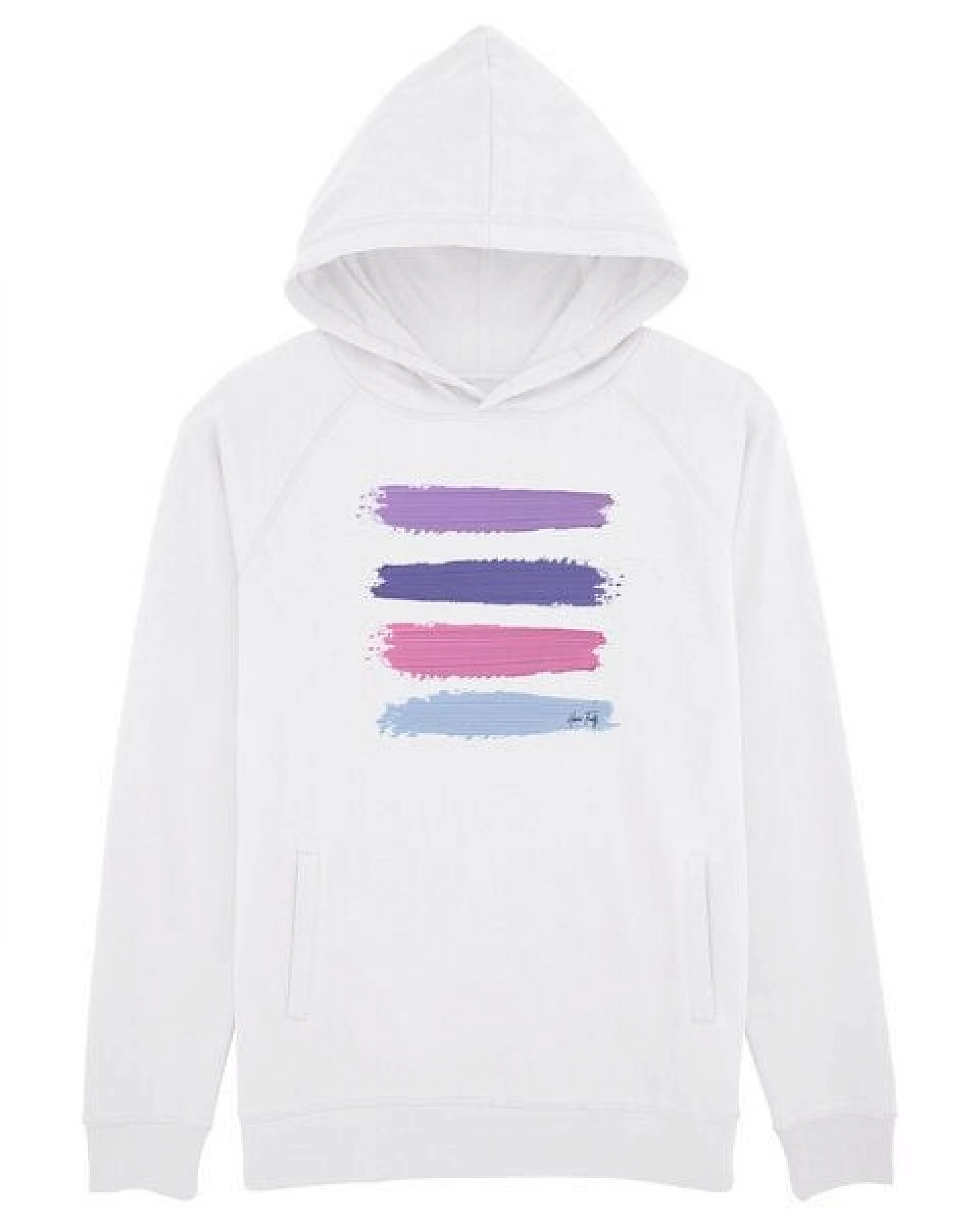 Human Family Leichter Unisex Hoodie - "Acryl Stripes" – Ansicht 4