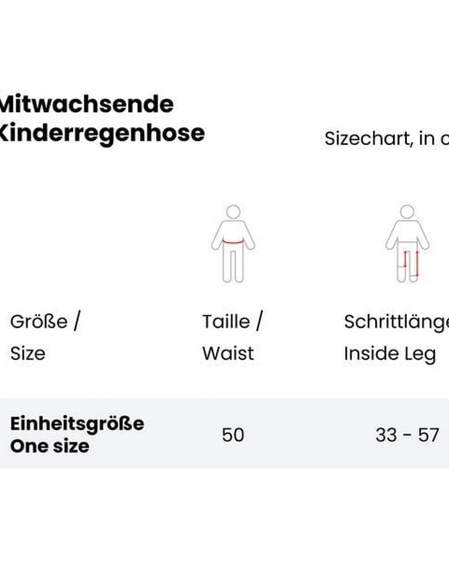 Raincombi Mitwachsende Regenhose für Kinder von 0 bis 6 Jahre – Ansicht 2