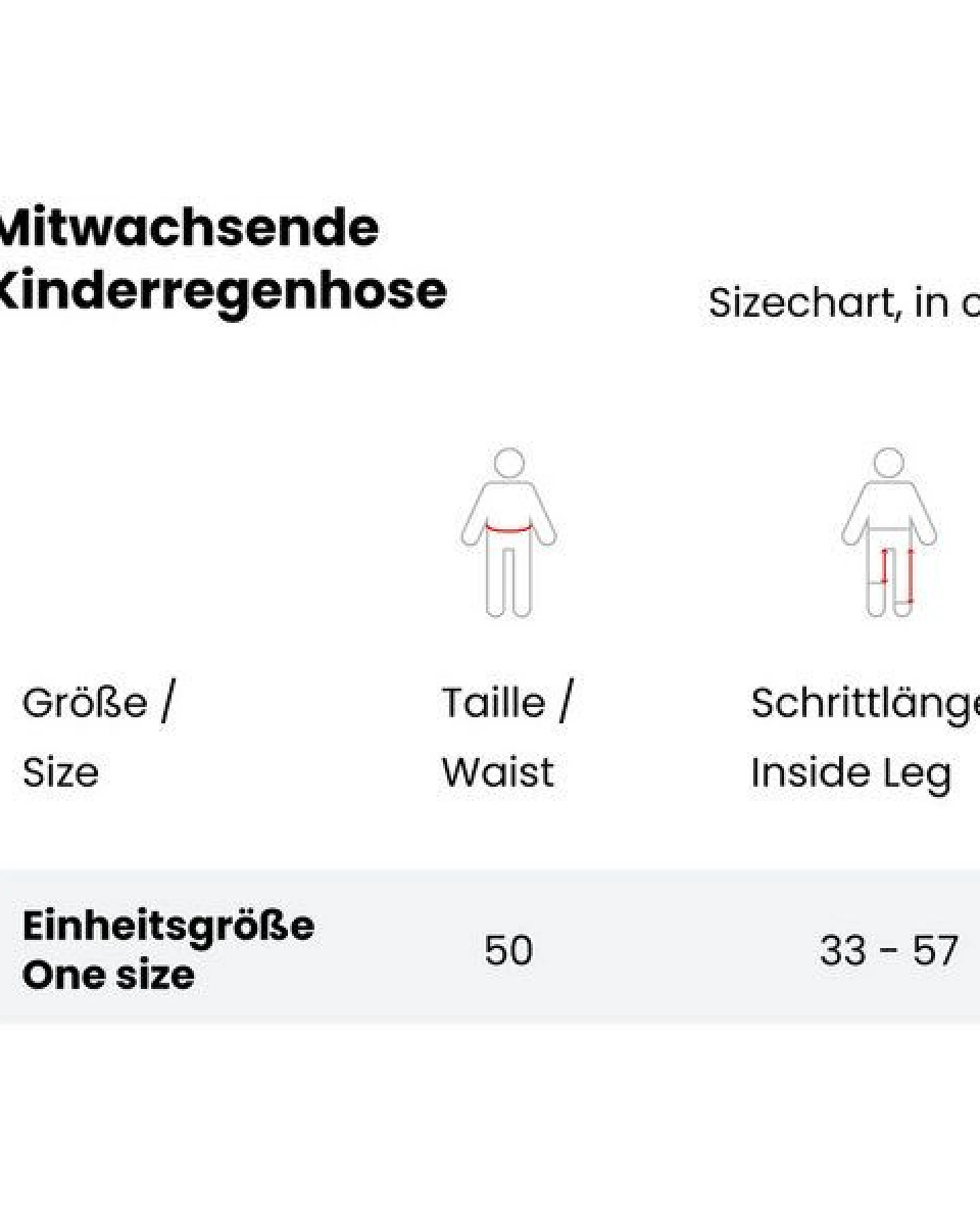 Raincombi Mitwachsende Regenhose für Kinder von 0 bis 6 Jahre – Ansicht 2