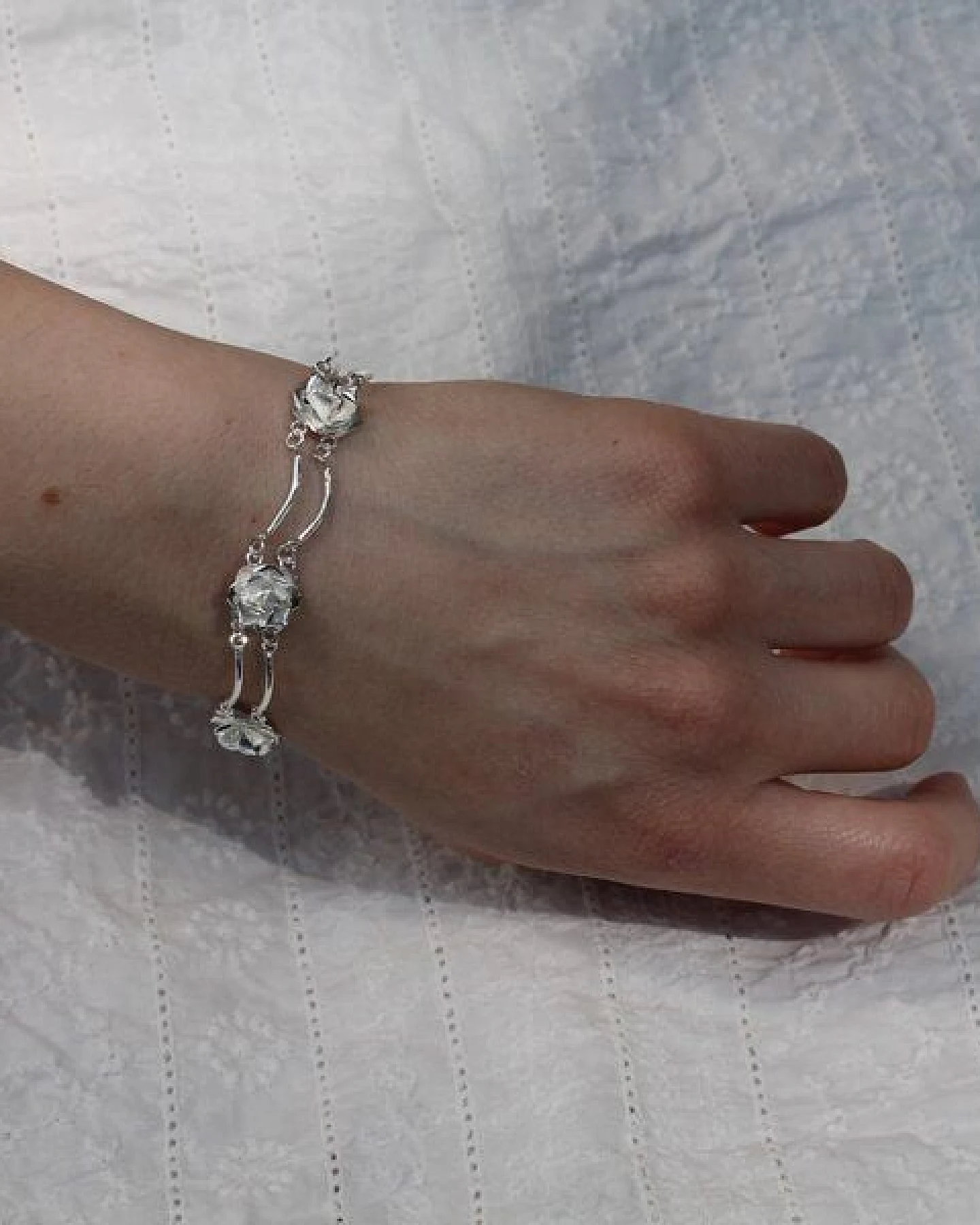 pakilia Silber Armband kleine Rosen Fair-Trade und handmade – Ansicht 4