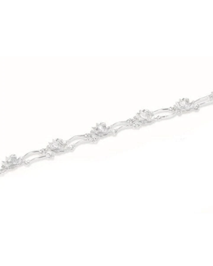 pakilia Silber Armband kleine Rosen Fair-Trade und handmade